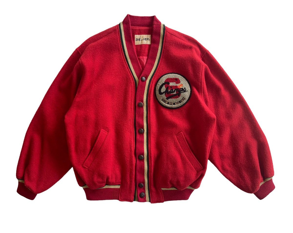 Vintage VINTAGE 90s WOOL VARSITY JACKET Size US XL / EU 56 / 4 - 4 Thumbnail