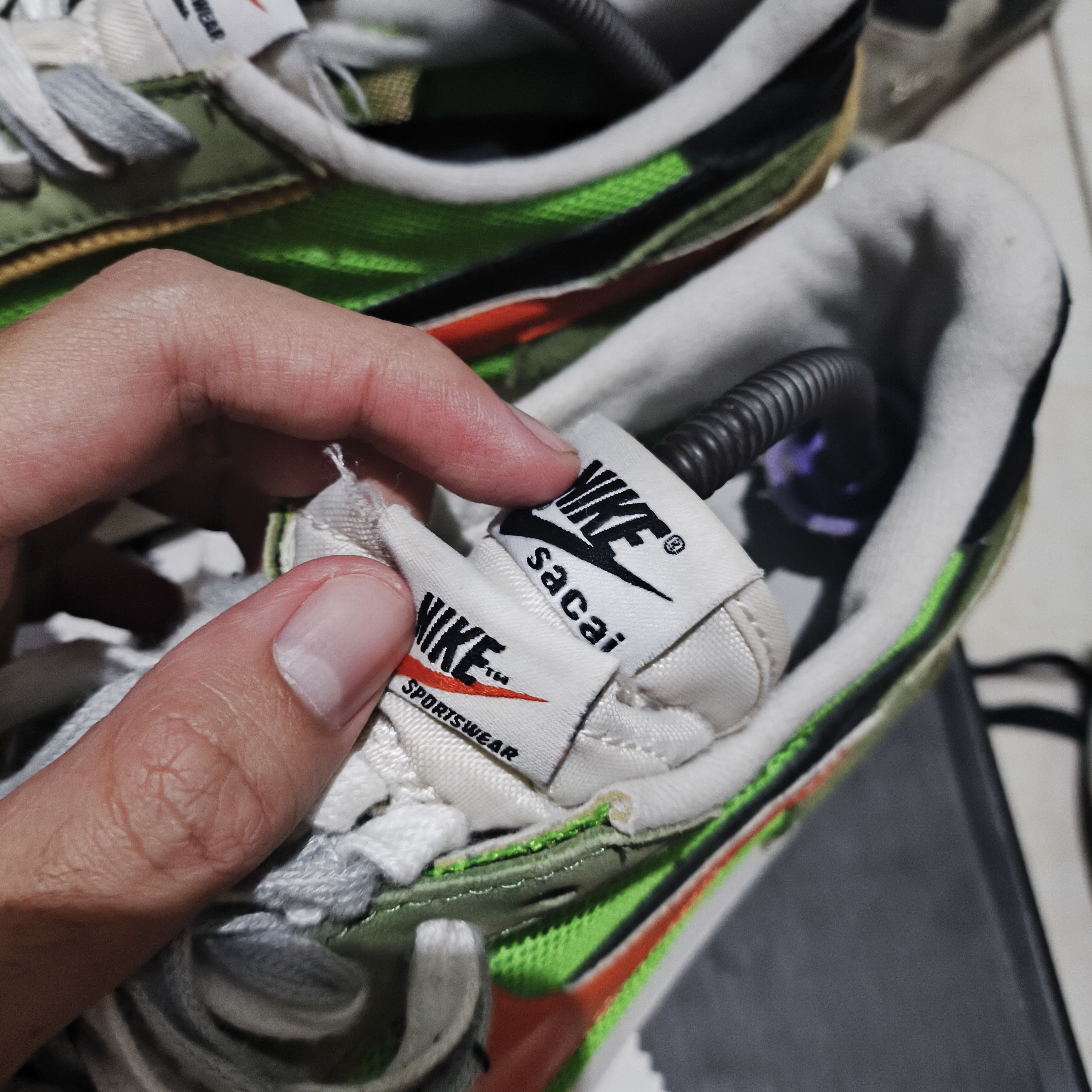Nike × Sacai Nike sacai ld waffle green gusto shoes Size US 10.5 / EU 43-44 - 5 Thumbnail
