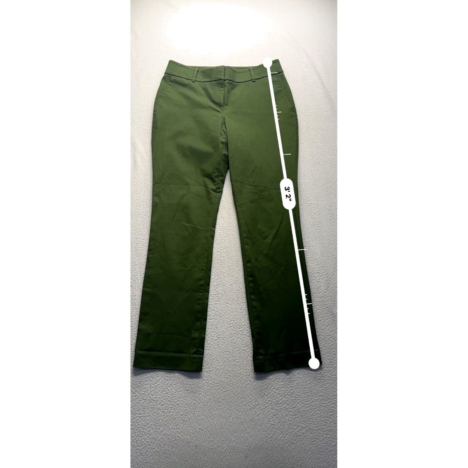 Ann Taylor Ann Taylor Factory Green Stretch Straight-Leg Pants Womens 4 Dress Pants Large Casual Workwear Regular Size 4 Size 27" / US 4 / IT 40 - 5 Thumbnail