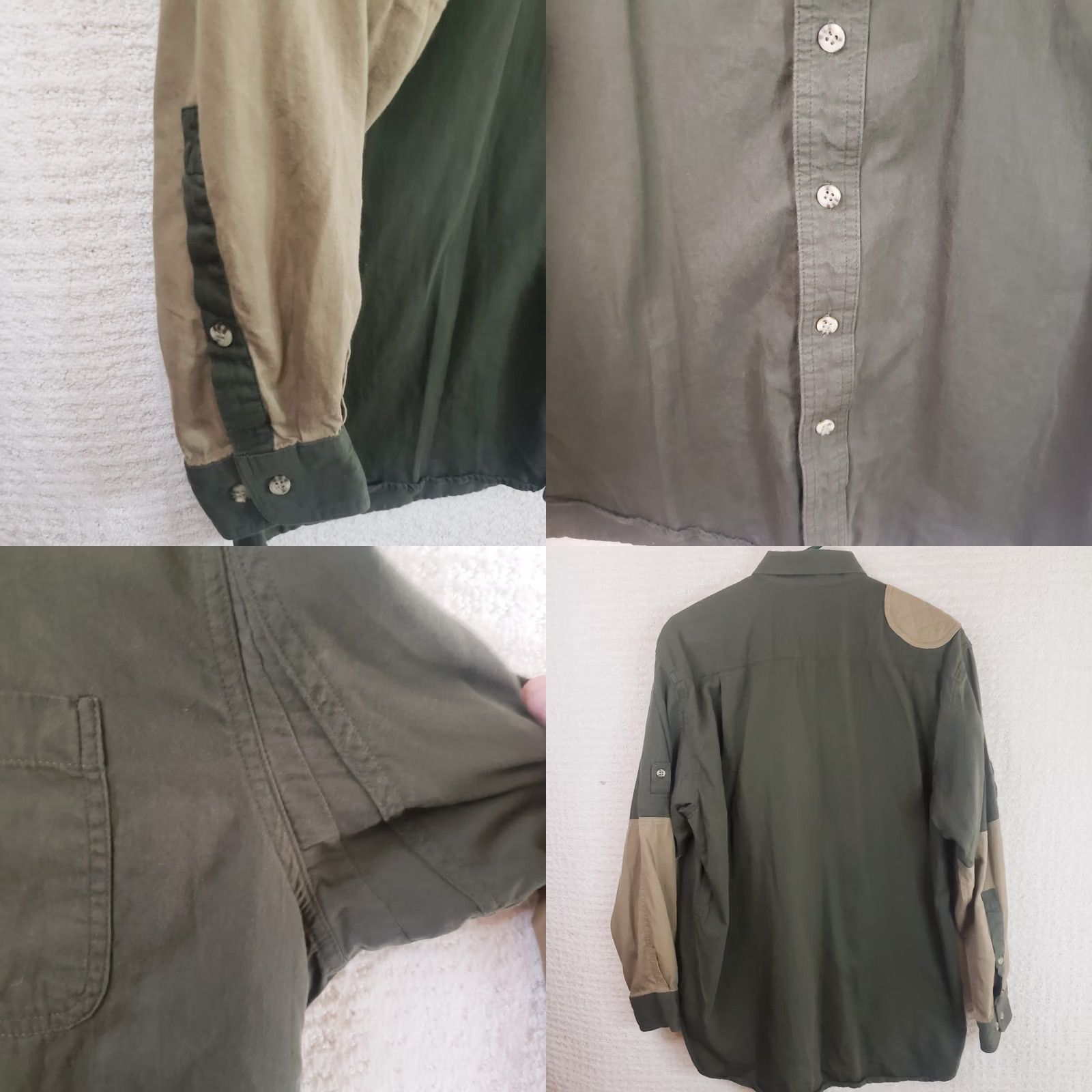 Vintage Kevin's Plantation Shooting Shirt Men’s L Green Button-Up Long Sleeve Patch" Size US L / EU 52-54 / 3 - 8 Thumbnail