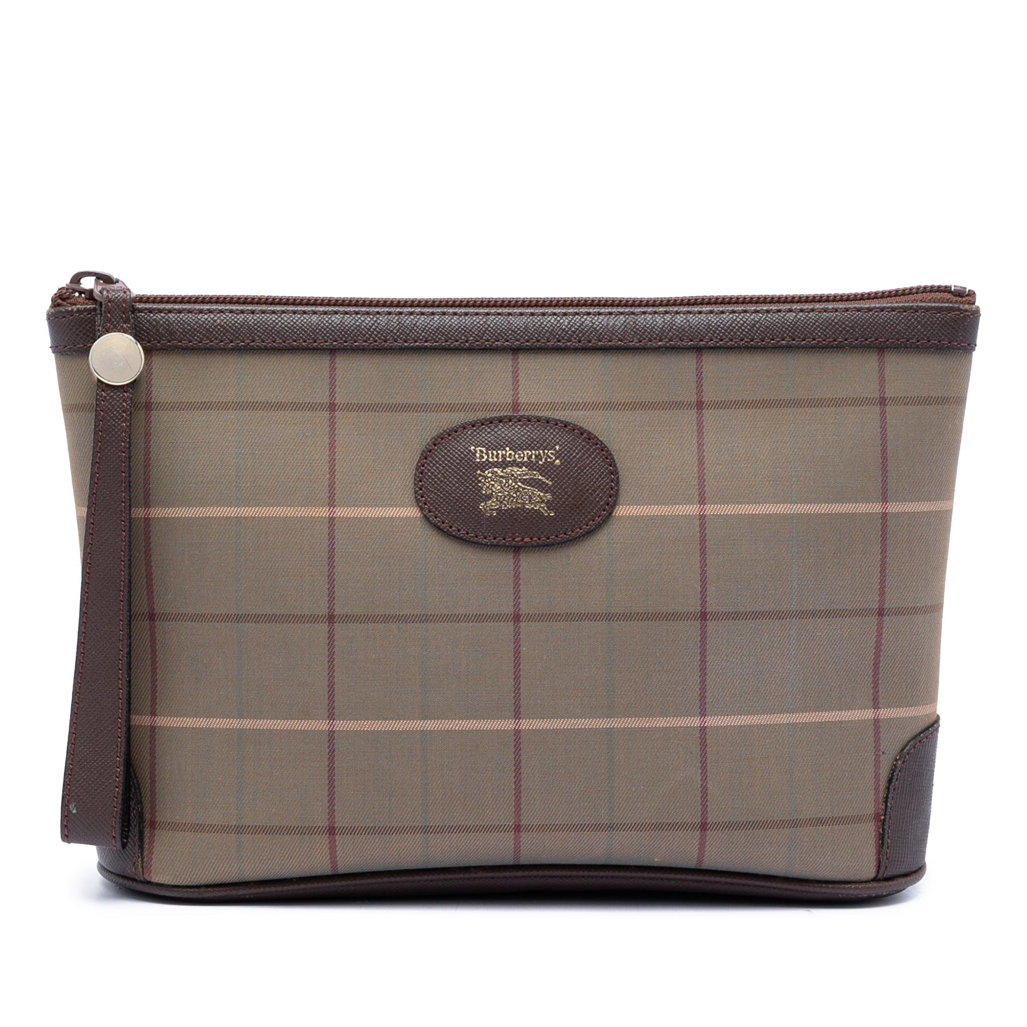Burberry Vintage Check Canvas Wristlet Clutch Size ONE SIZE - 1 Thumbnail