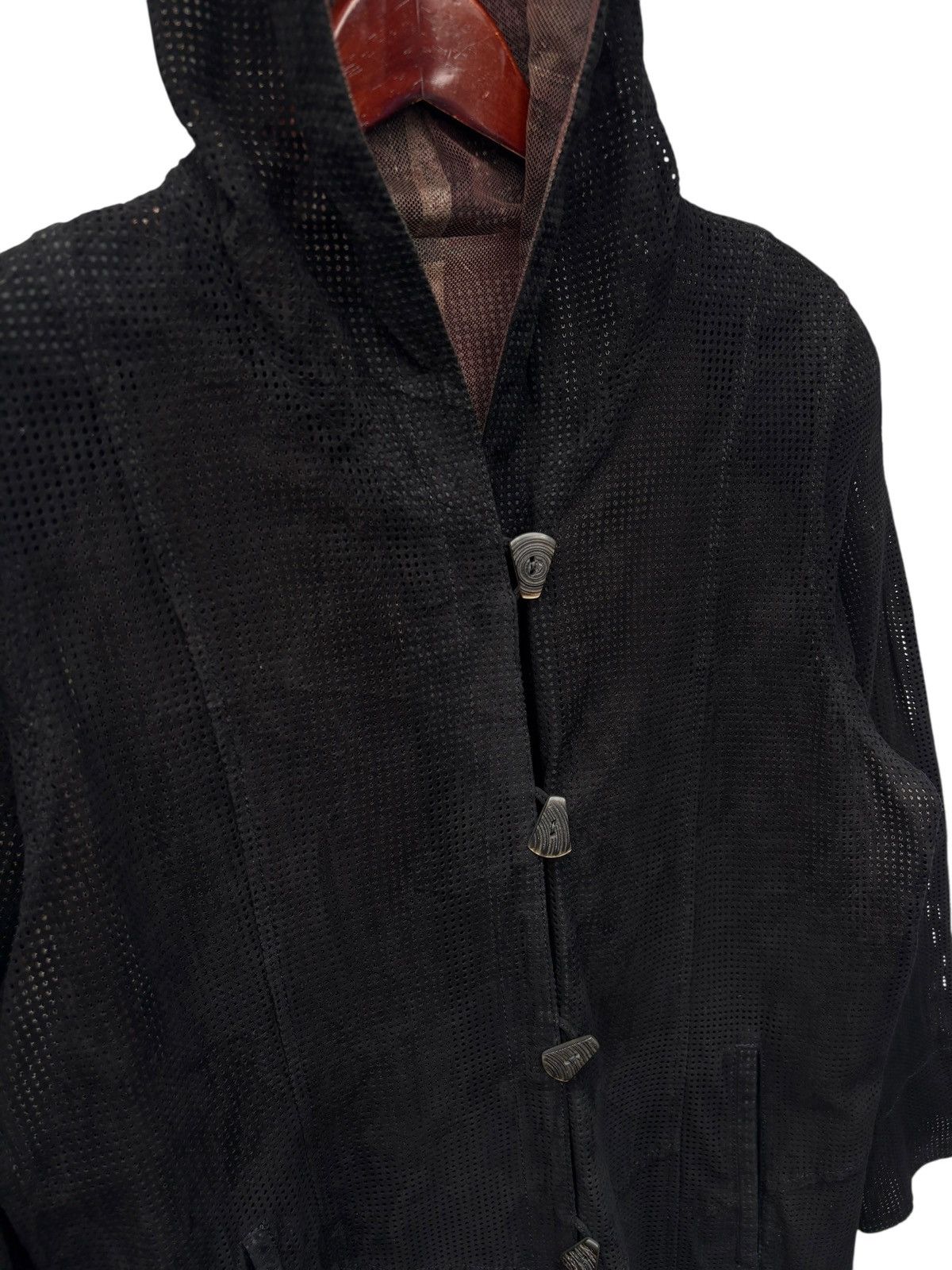 Designer × Japanese Brand Tolk To by Tokyo Fur Mesh Hoodie Long Jacket Size M / US 6-8 / IT 42-44 - 3 Thumbnail