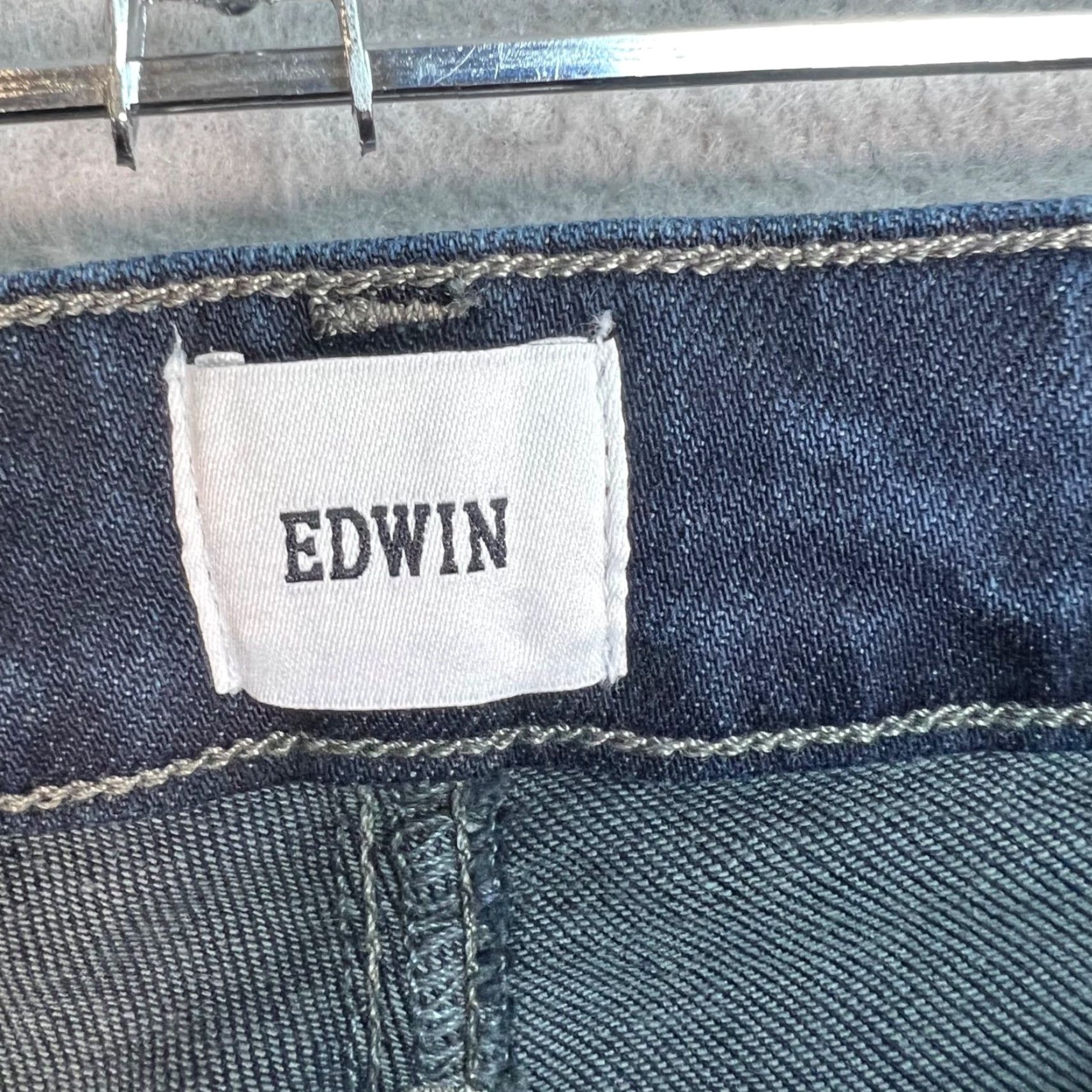 Edwin Edwin Womens Jeans Bootcut Denim 28 Size Dark Wash Raw Hem Cotton Blend Size 28" / US 6 / IT 42 - 3 Thumbnail