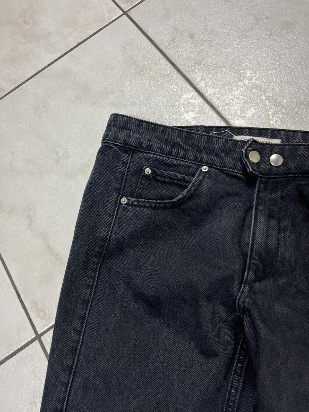 H&M × Isabel Marant × Isabel Marant Etoile Isabel Marant Pour H&M biker washed denim jeans zip pants Size US 28 / EU 44 - 7 Thumbnail