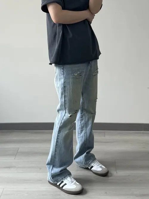 Other faded washed damaged grunge flared jeans Size US 28 / EU 44 - 6 Thumbnail