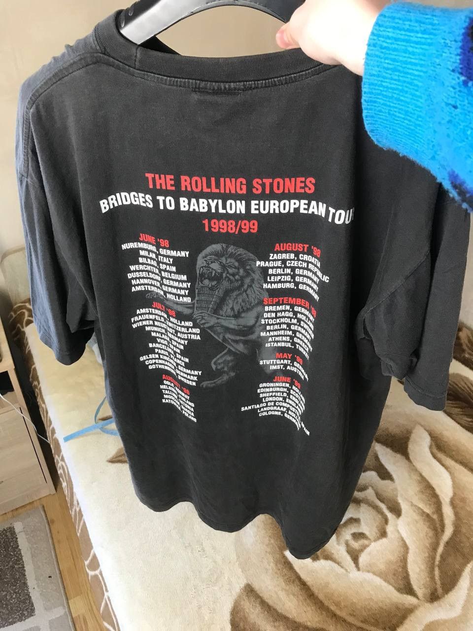 Band Tees 🔥 1998/99 Bridges To Babylon The Rolling Stones Tour T Shirt Size US L / EU 52-54 / 3 - 11 Thumbnail