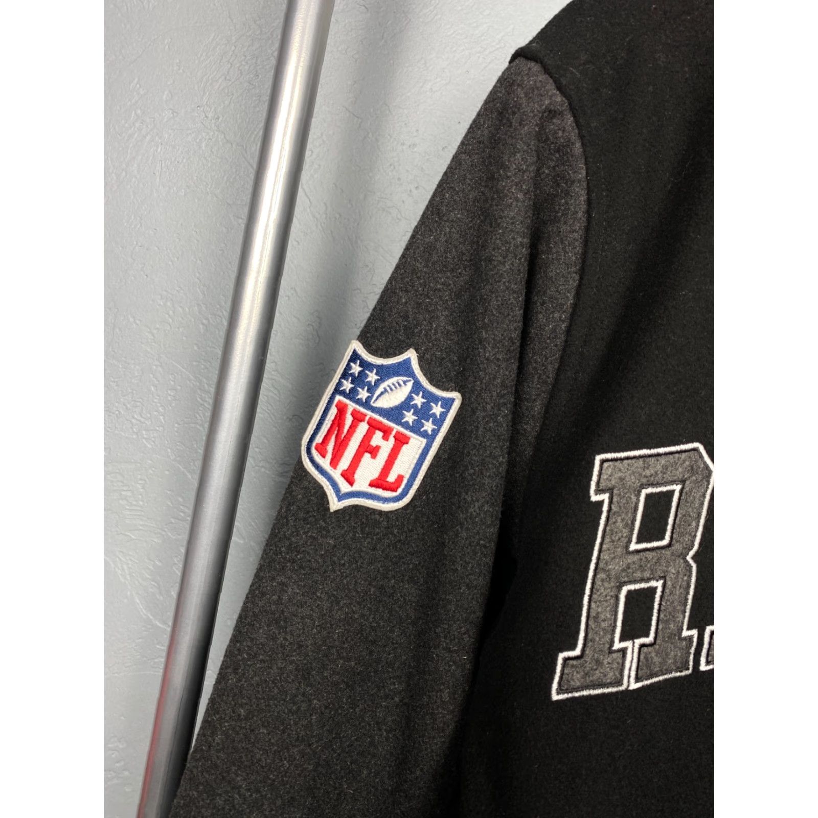 Vintage Raiders NFL Wool Bomber Jacket Varsity Size L Mens Black Size US L / EU 52-54 / 3 - 3 Thumbnail