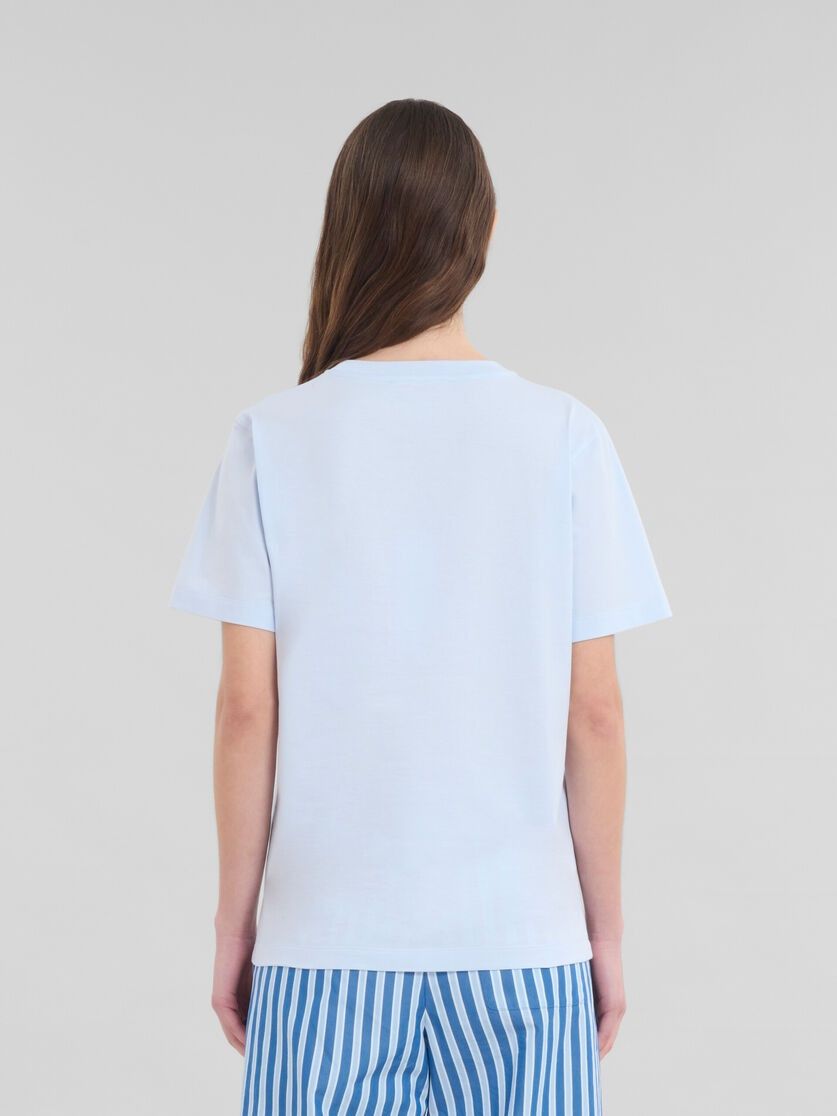 Marni o1f1d3z0625 T-Shirt in Light Blue Size S / US 4 / IT 40 - 3 Thumbnail