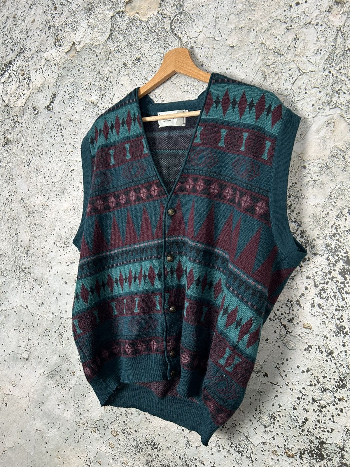 Vintage Vintage 90s Sweater Vest Knitwear Avantgarde Archival Size US L / EU 52-54 / 3 - 2 Thumbnail