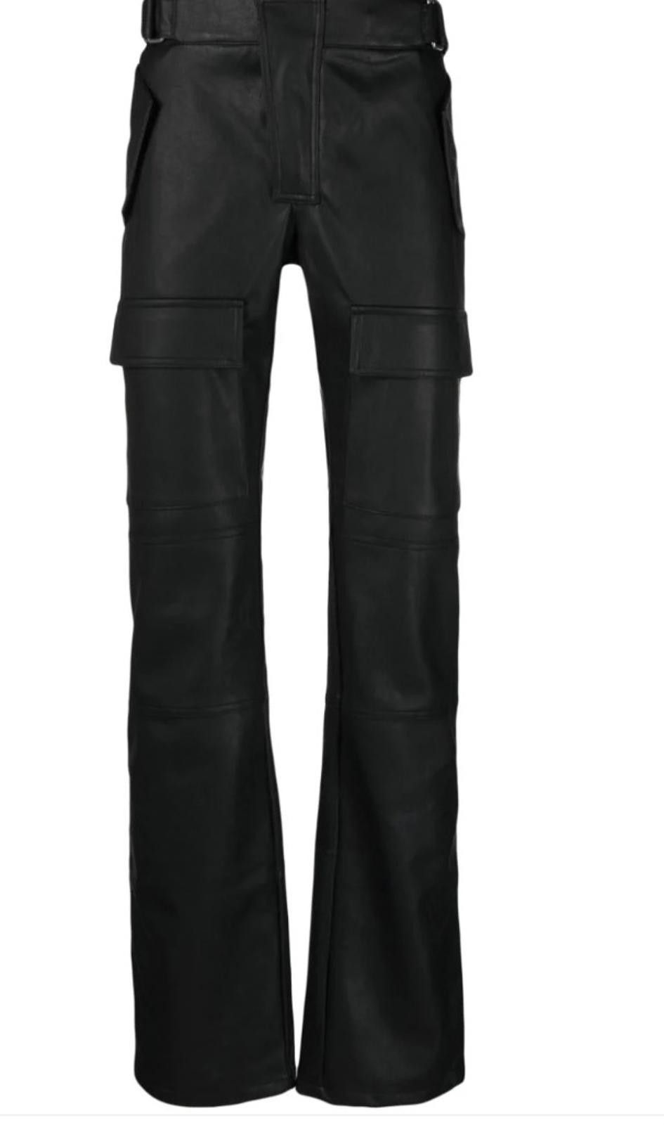 Misbhv MISBHV Vegan Leather Moto Trousers BLACK Size M Size US 32 / EU 48 - 2 Thumbnail