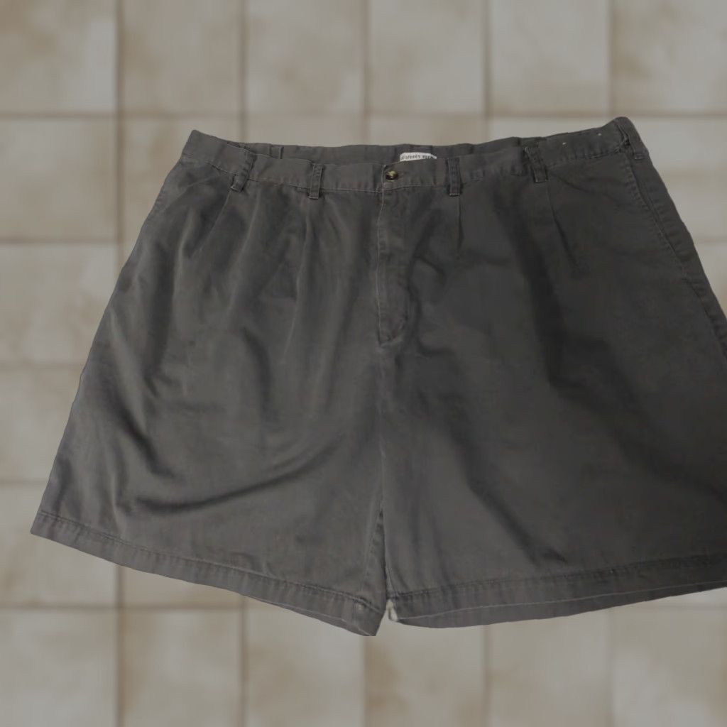 Geoffrey Beene Geoffrey Beene Mens Shorts 48 Gray Regular Chino Flat Front Cotton Knit Logo Casual Slit: N/A Size US 32 / EU 48 - 1 Thumbnail