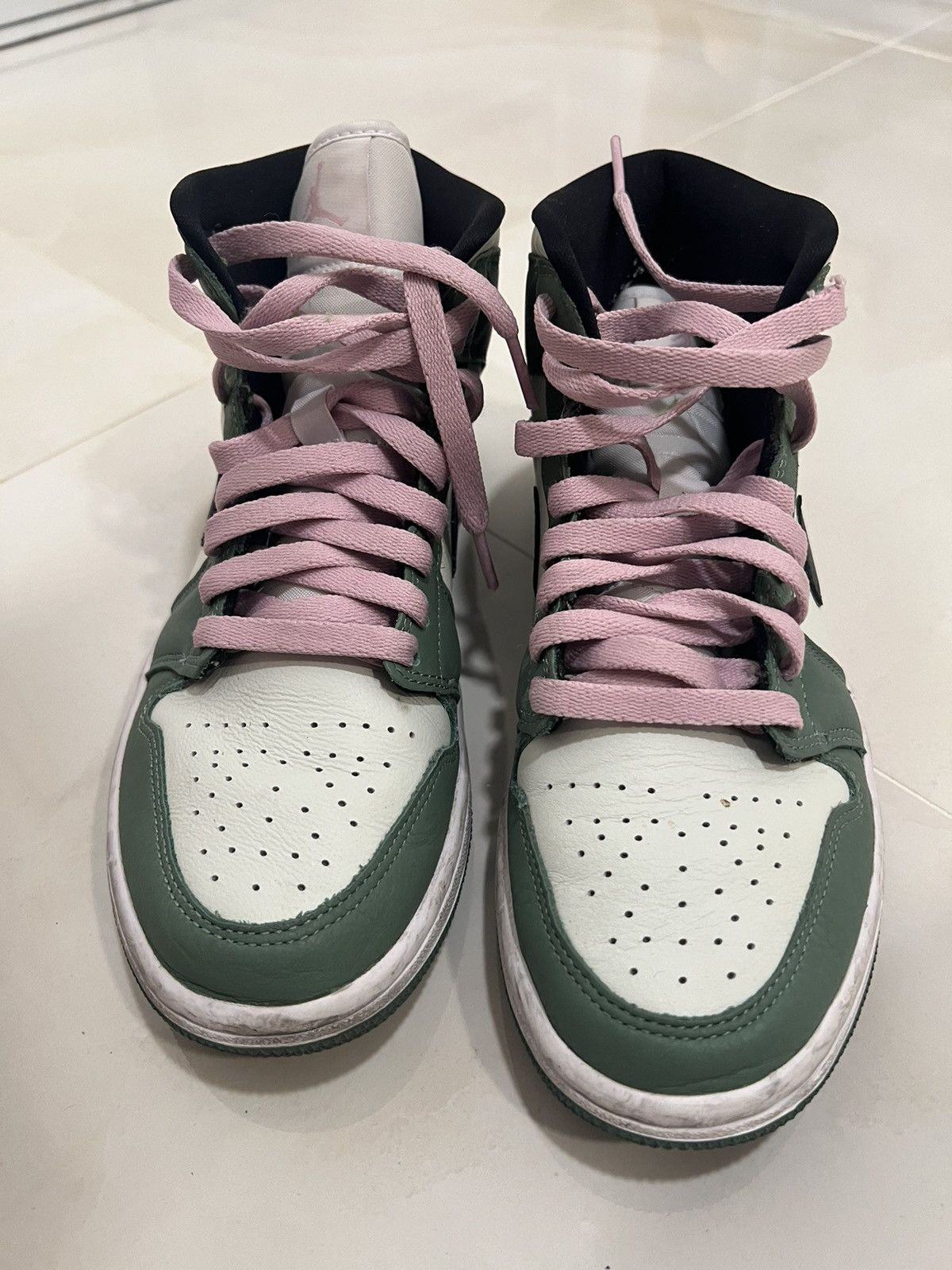 Jordan Brand Jordan mids pink/green shoes Size US 8.5 / IT 38.5 - 3 Thumbnail