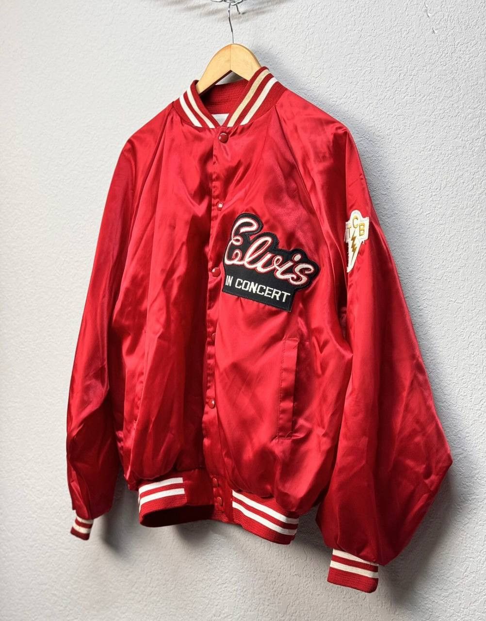 Vintage Elvis in Concert Satin Souvenir Jacket 1970s VTG