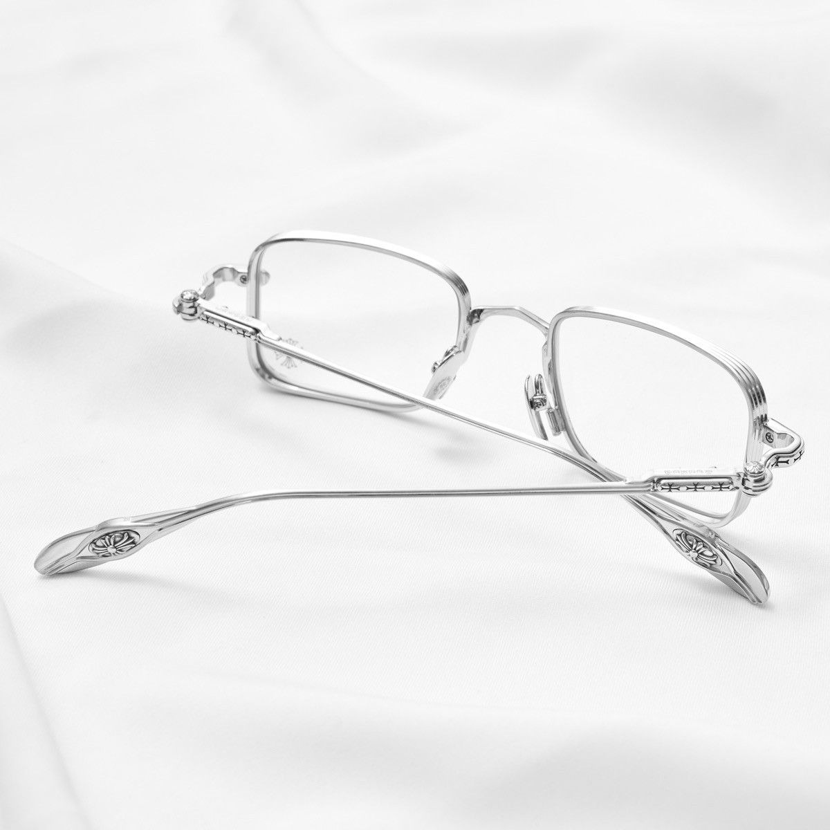 Chrome Hearts CHROME HEARTS ASSSOLUTLY BRUSHED SILVER GLASSES Size ONE SIZE - 7 Thumbnail