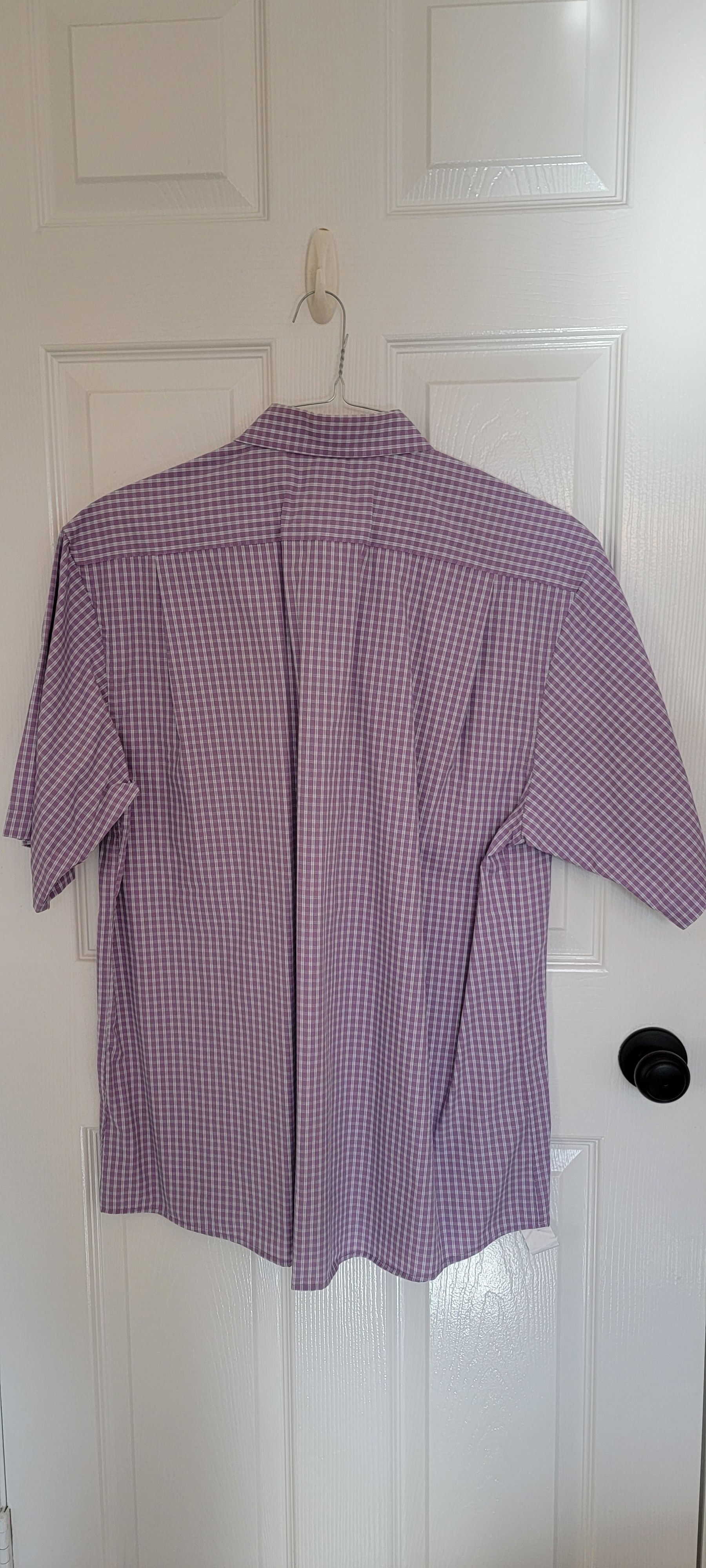 Haggar Purple plaid dress shirt Size US L / EU 52-54 / 3 - 2 Thumbnail