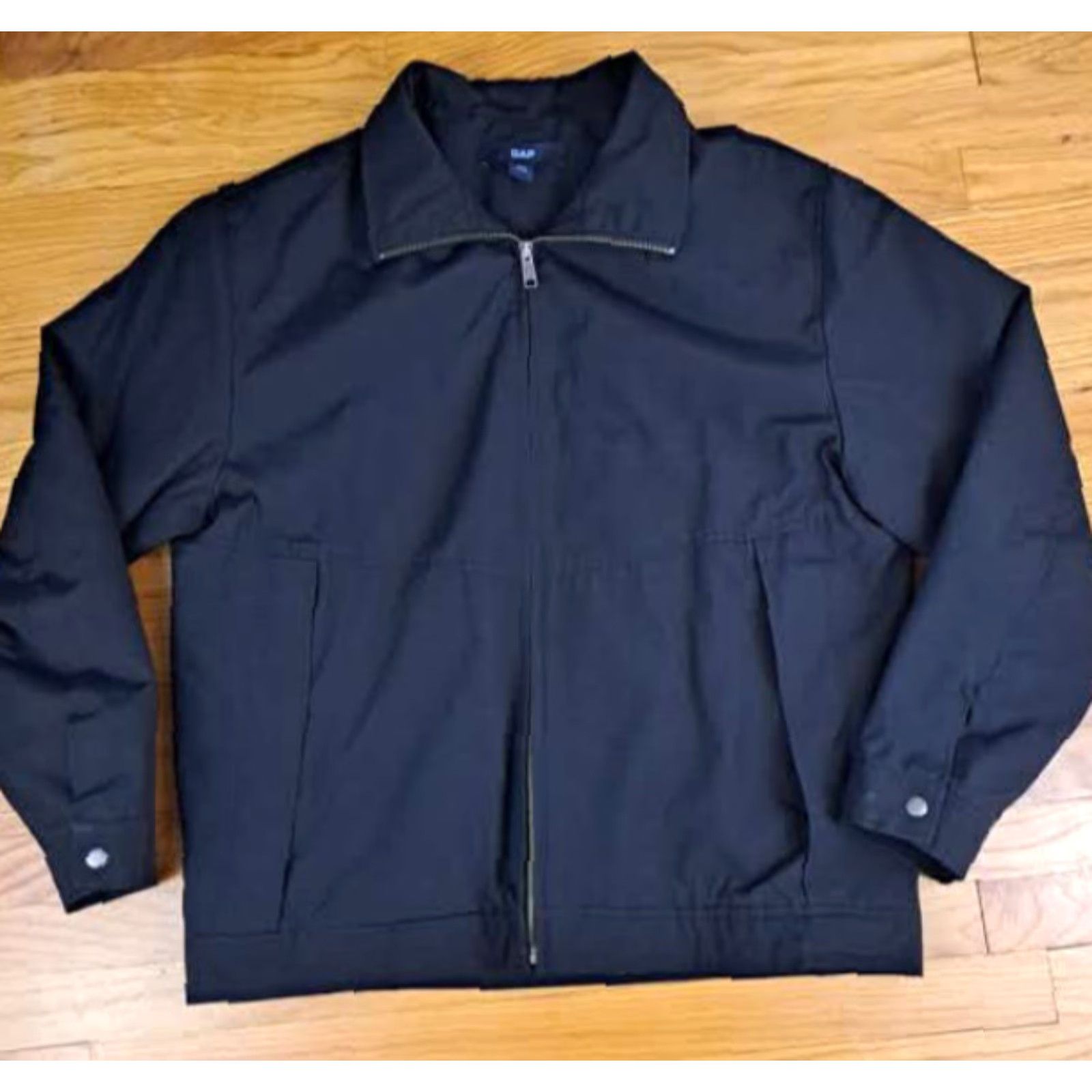 Gap Gap Jacket XL Navy Full Zip Lightly Insulated Pockets Canvas Bomber Jacket Men Regular Size XL Spring Vintage No Size US XL / EU 56 / 4 - 6 Thumbnail