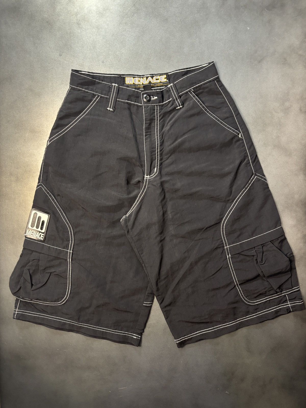 Menace × Vintage Vintage Menace Jeans Shorts 90s Nylon Raver Contrast Stitch Size US 28 / EU 44 - 20 Thumbnail
