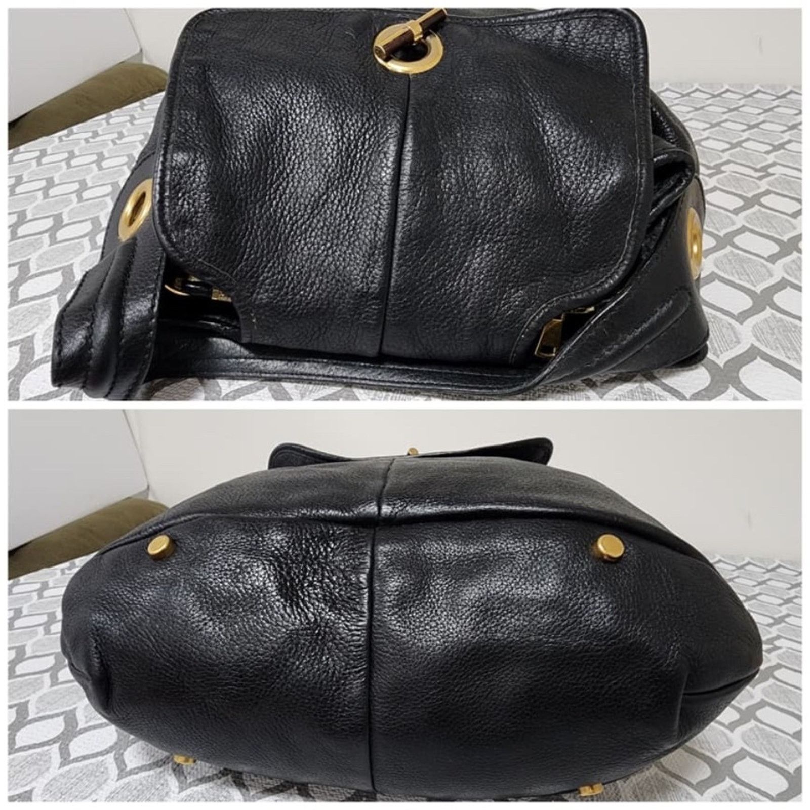 Yves Saint Laurent Yves Saint Laurent Vintage Capri Grain Leather Hobo Bag Blck Size ONE SIZE - 8 Thumbnail