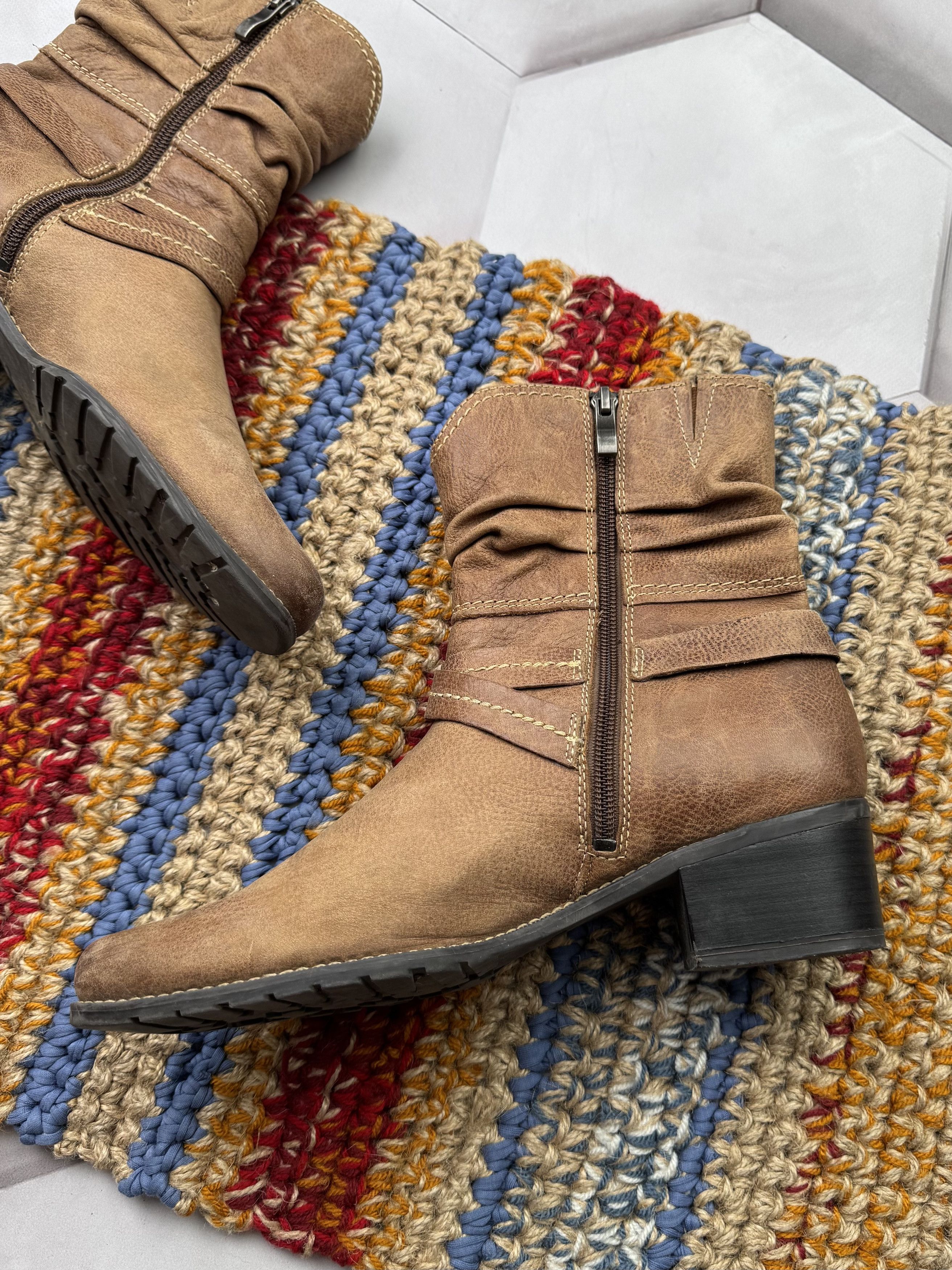 If Six Was Nine Vintage Leather Boots With Straps(E4) Size US 7.5 / EU 40-41 - 6 Thumbnail