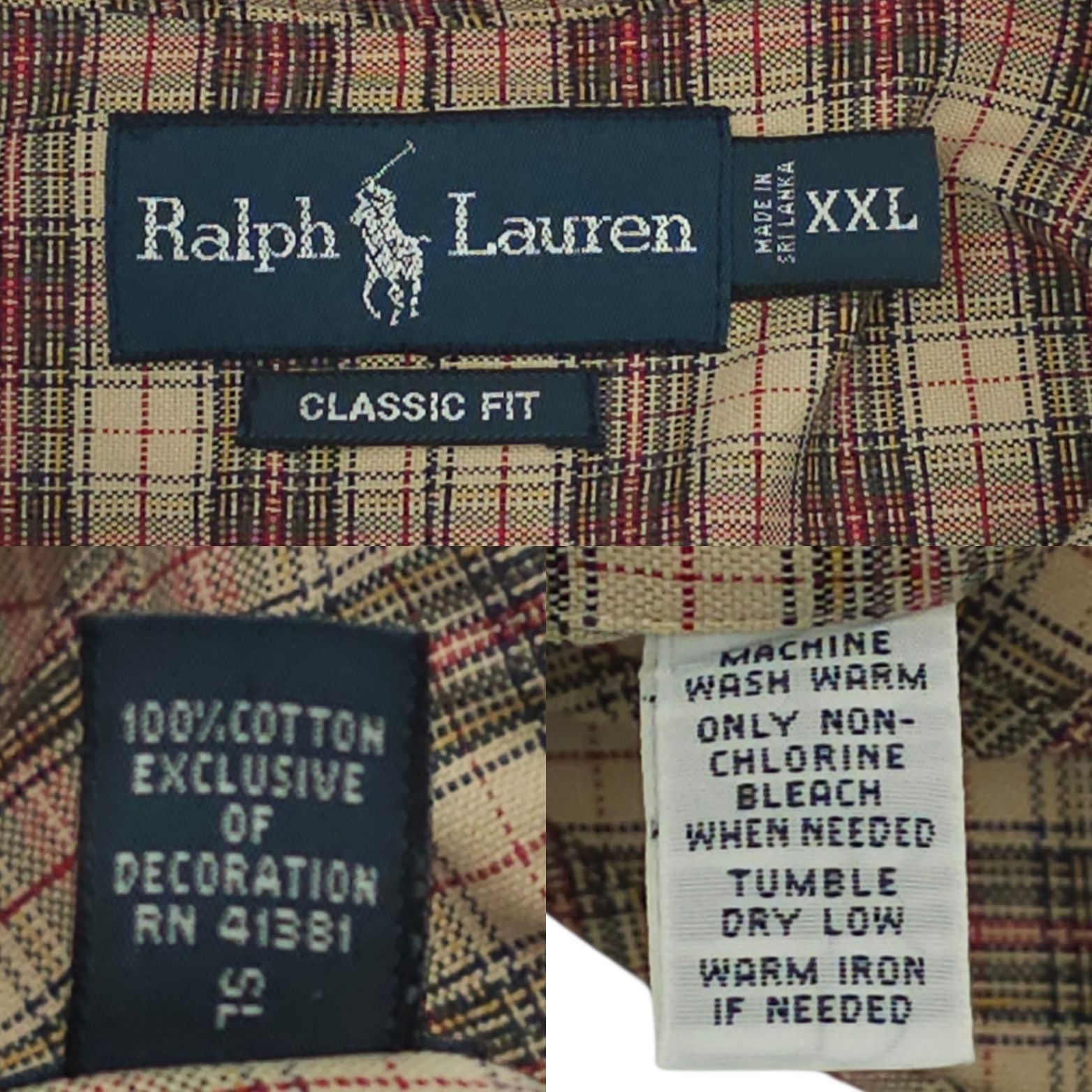 Polo Ralph Lauren Polo Ralph Lauren Shirt XXL Plaid Button Down Long Sleeve Size US XXL / EU 58 / 5 - 8 Thumbnail