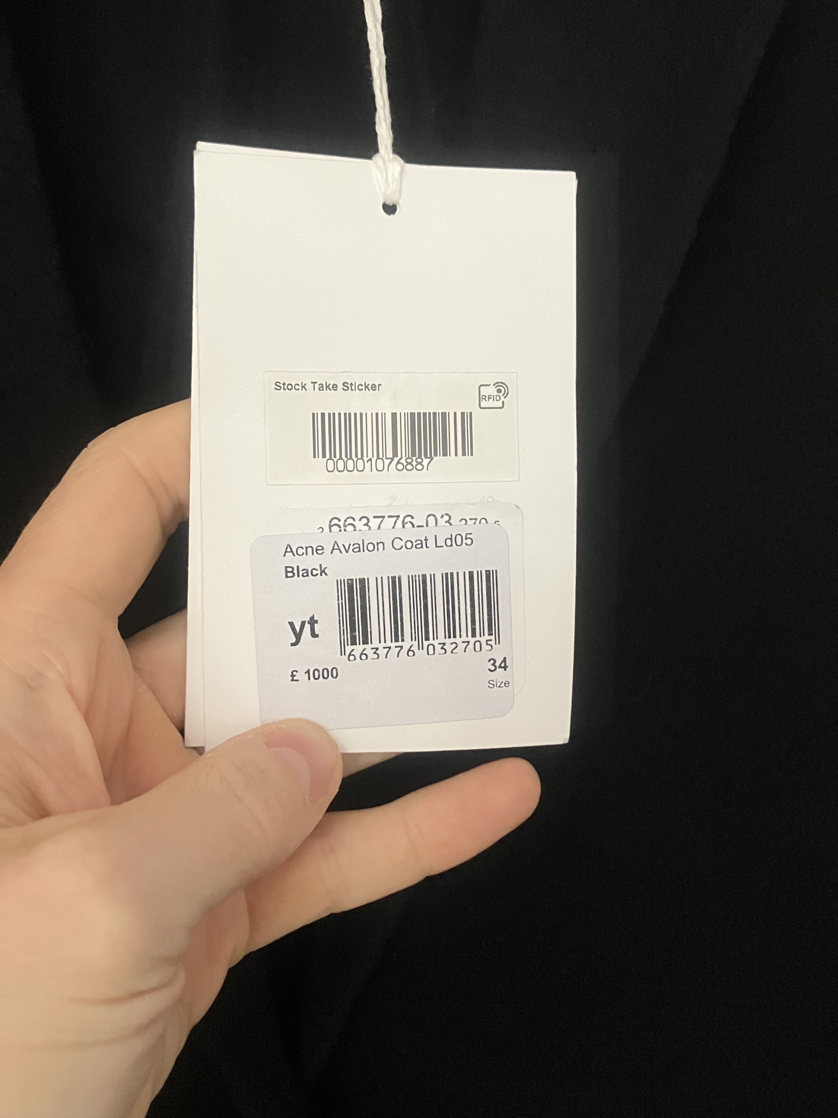 Acne Studios Acne Studios Avalon Black Wool Coat Men's S Women's M 34 Size US S / EU 44-46 / 1 - 4 Thumbnail