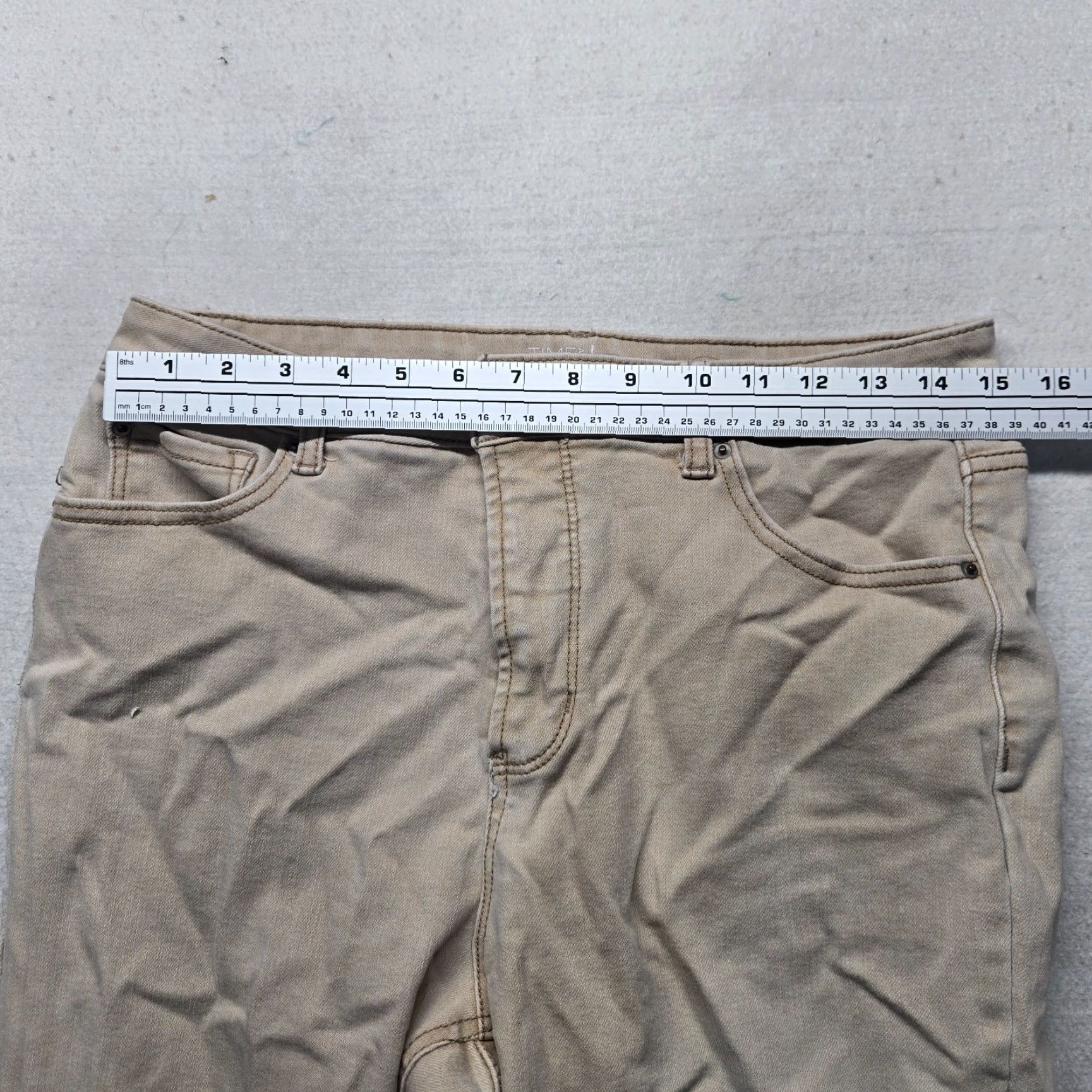 Vintage Time and Tru Jeans Boot Cut Brown Tan High Rise Adult Women's Size 14 Pant Pants Regular Bootcut Brown Time and Tru Womens 14 Size 36" / US 14 / IT 50 - 4 Thumbnail