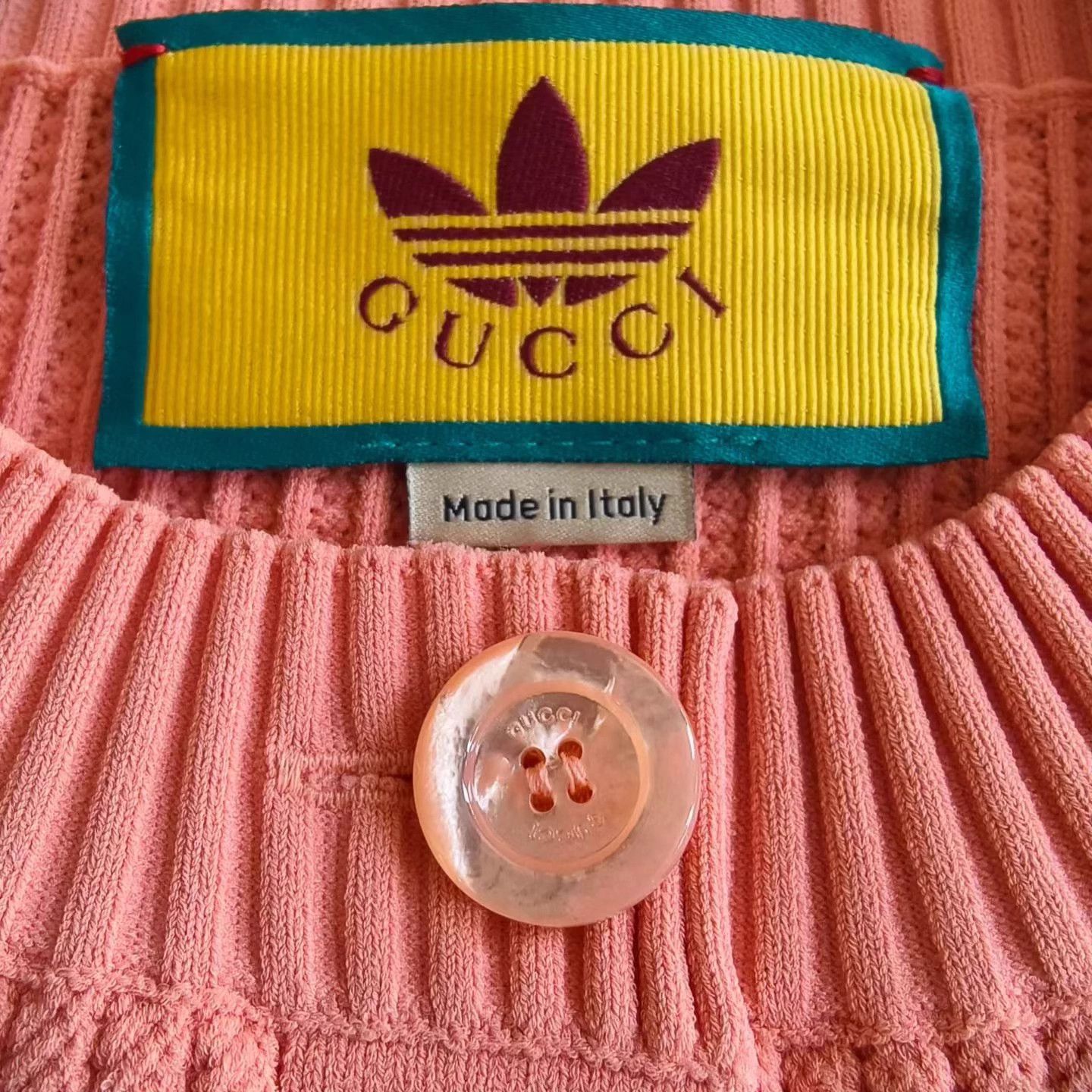 Gucci Gucci SS22 Logo Stripe Short Knit Sweater Women's Pink XS Size XS / US 0-2 / IT 36-38 - 3 Thumbnail