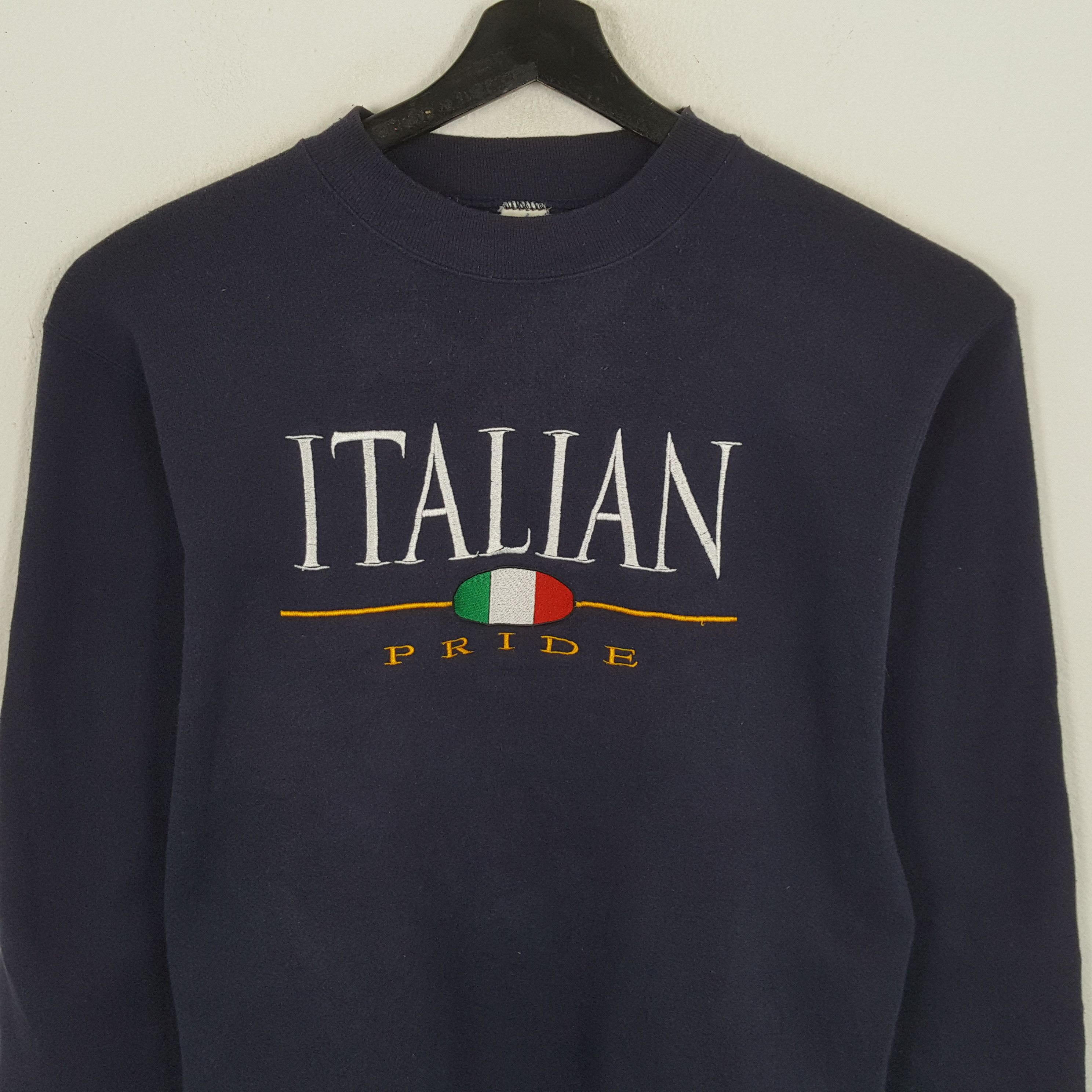 Vintage ITALIAN PRIDE Embroidery Design Vintage Sweatshirt Size US S / EU 44-46 / 1 - 2 Thumbnail