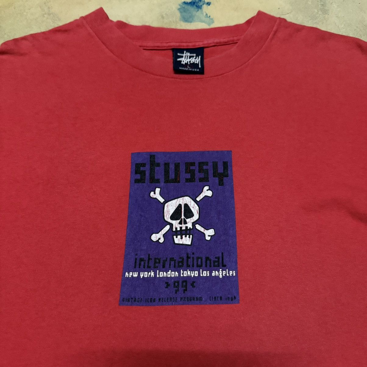 Stussy Vintage Stussy Skull Logo T Shirt Size US L / EU 52-54 / 3 - 4 Thumbnail