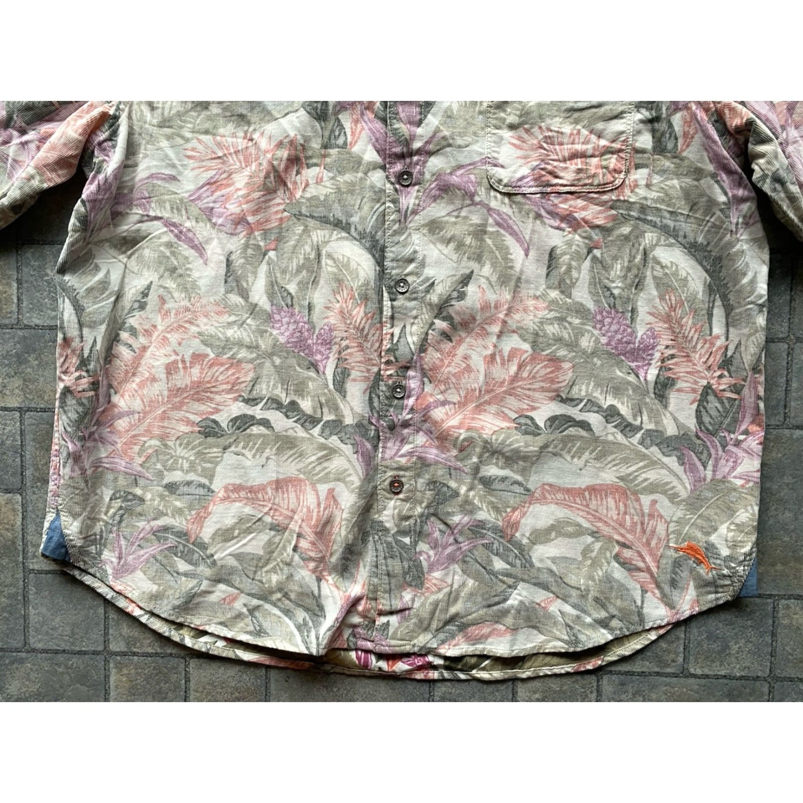 Tommy Bahama Tommy Bahama MENS XL Corduroy Button Up Shirt Coastline Cord Floral Pink NEW NWT Size US XL / EU 56 / 4 - 3 Thumbnail