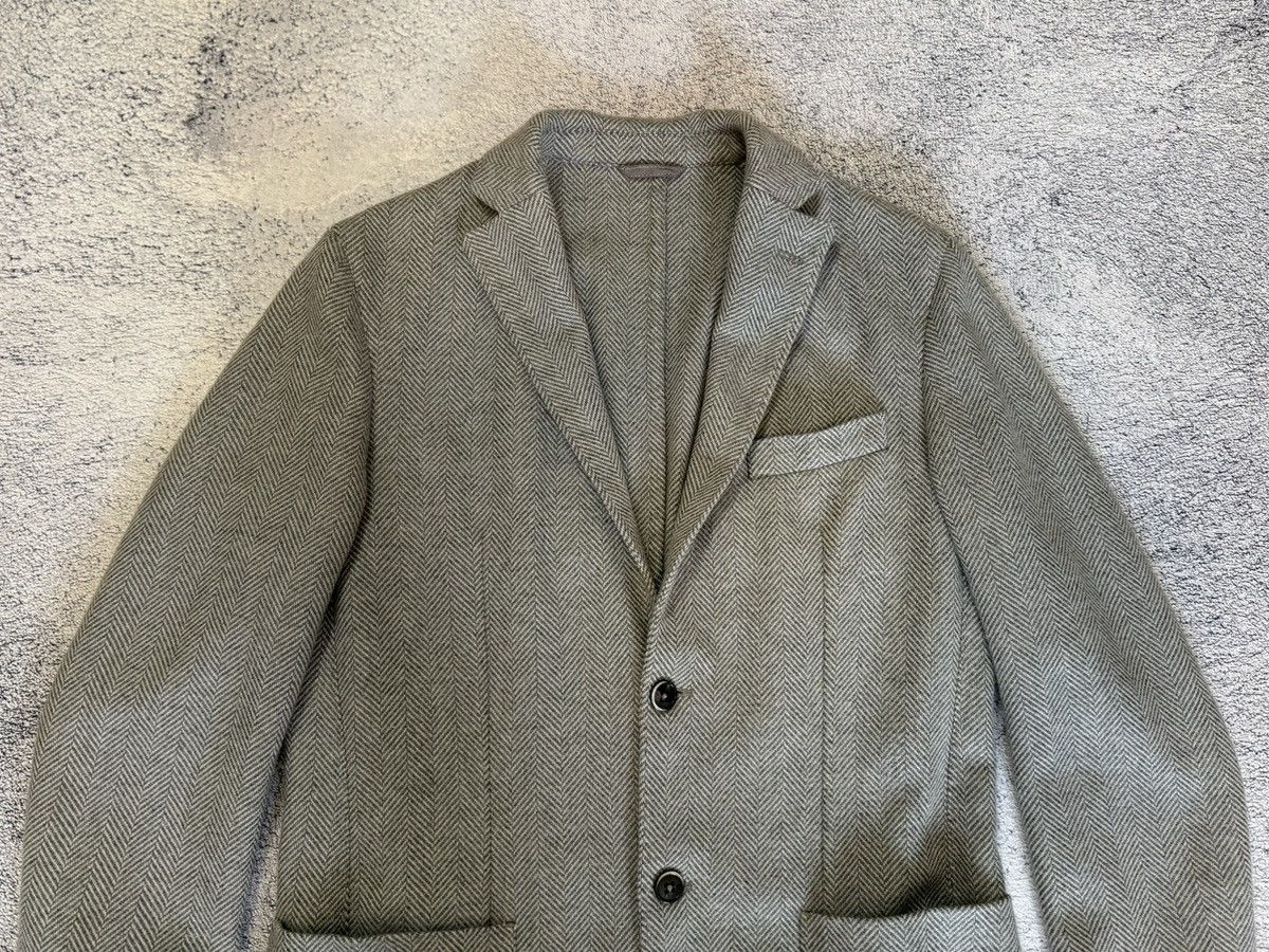 Boggi Boggi Milano Blazer Herringbone Wool Sport Coat Italy 48R Size 38R - 4 Thumbnail