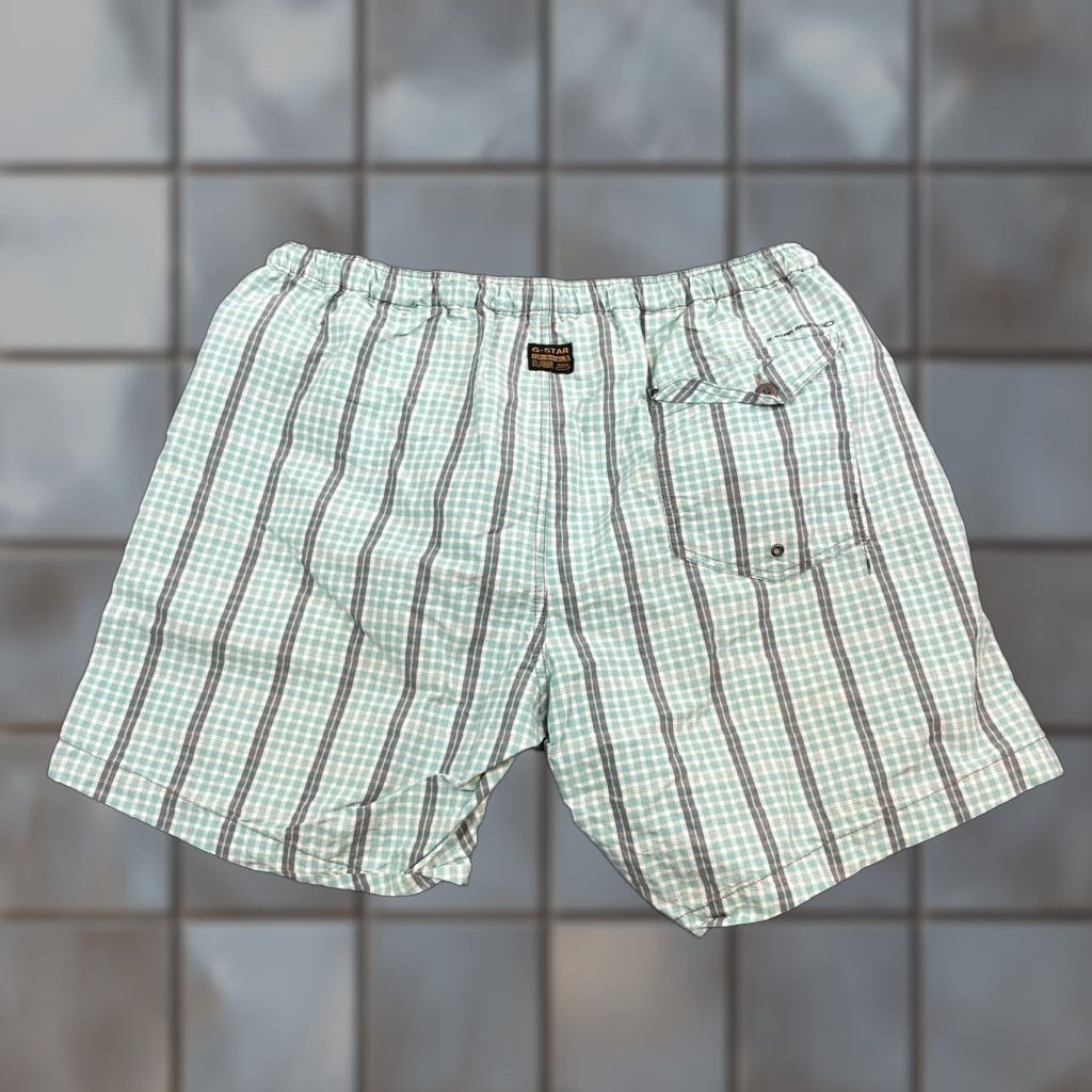 G-Star G-Star Mens Swimming Shorts Trunks 2XL Green Check Plaid Swimwear Shorts Bottom Boys? Size US 39 - 1 Thumbnail
