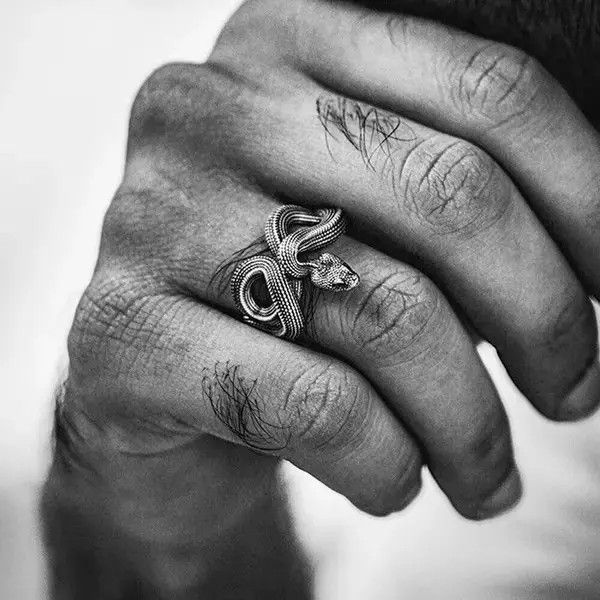 Jewelry Adjustable Retro Style Snake Ring Size ONE SIZE - 2 Thumbnail
