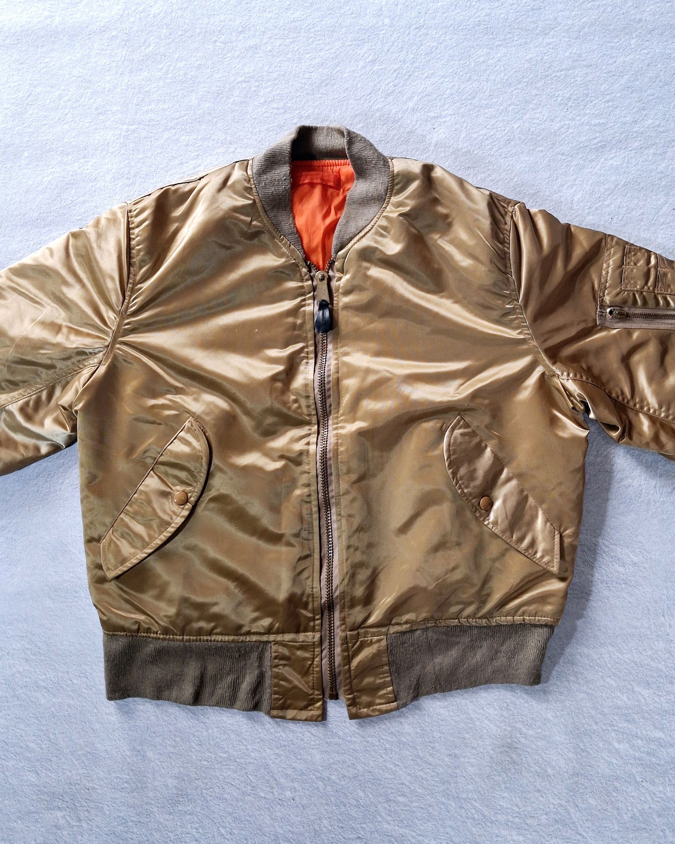 Vintage CORINTH MFG CO MA-1 MILITARY UNIFORM BOMBER JACKET Size US L / EU 52-54 / 3 - 9 Thumbnail