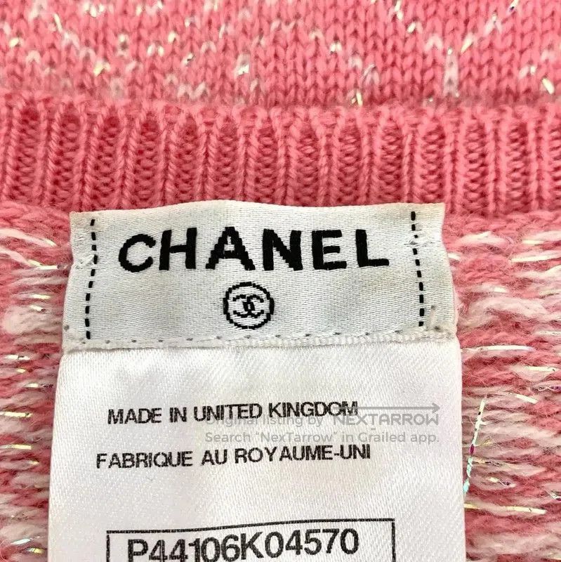 Chanel Chanel Pink Cashmere Women's Pullover Sweater . Size L / US 10 / IT 46 - 6 Thumbnail