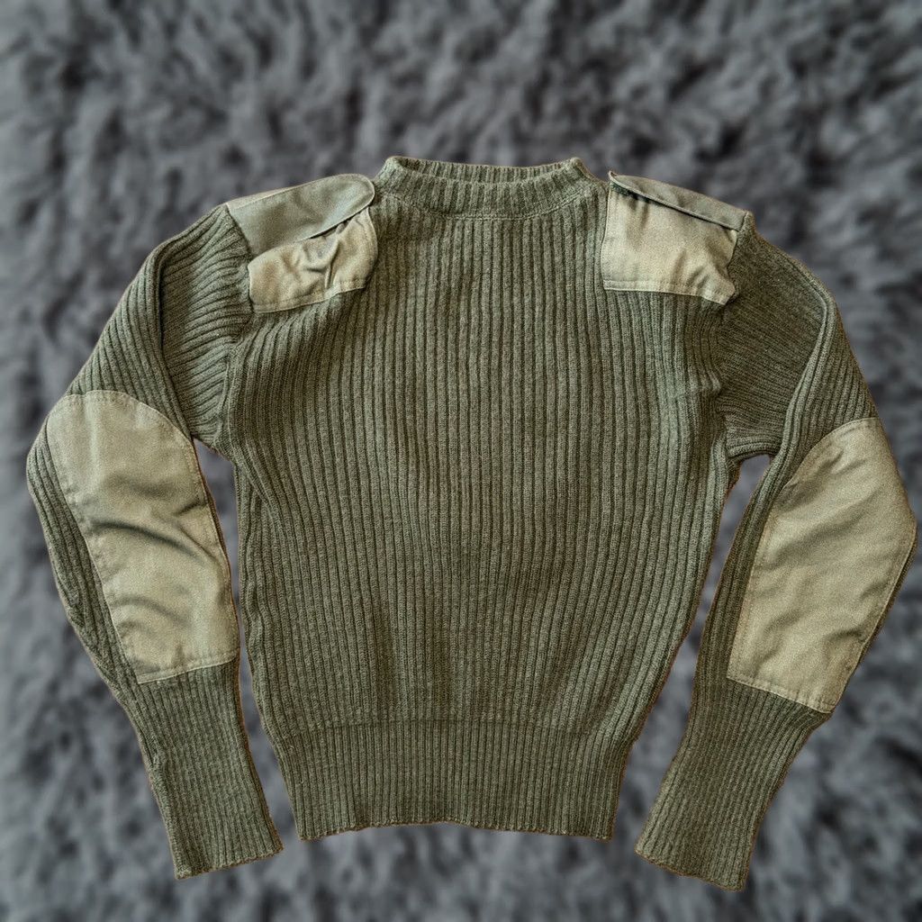 Commando DSCP Commando Sweater Mens Size 40 Green Wool Military Valor Collection Regular Fit Crew Neck Long Sleeve Vintage Size US L / EU 52-54 / 3 - 1 Thumbnail