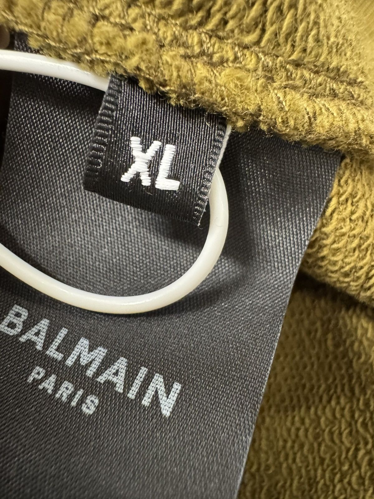 Balmain 95New Paris Logo Crew Sweatshirt - Khaki, XL Size US XL / EU 56 / 4 - 5 Thumbnail