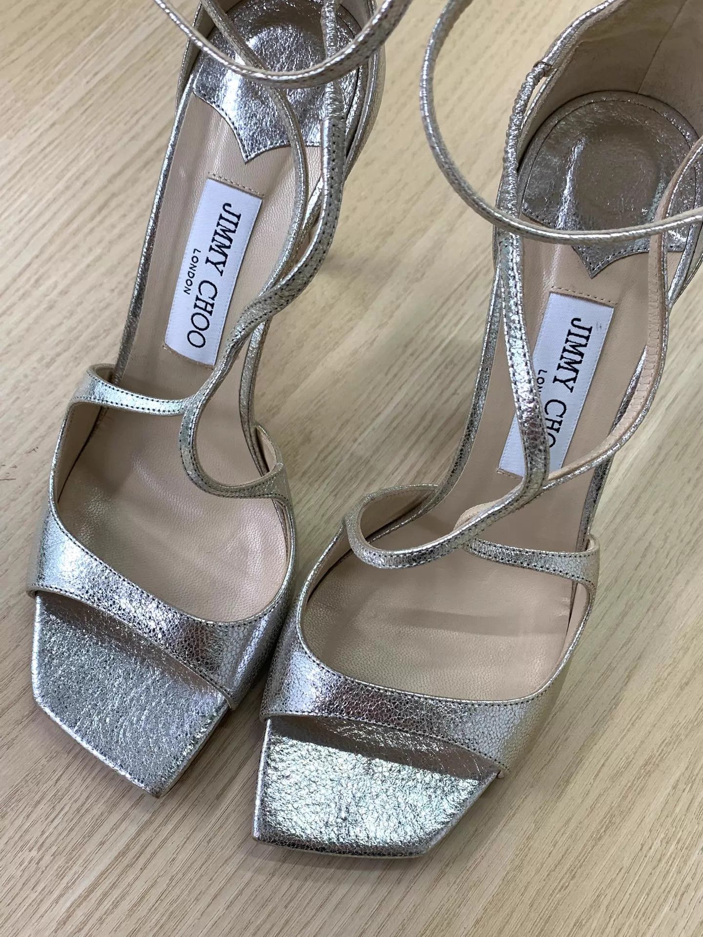 Jimmy Choo Jimmy Choo Silver Heeled Sandals EU39 New Size US 8.5 / IT 38.5 - 3 Thumbnail