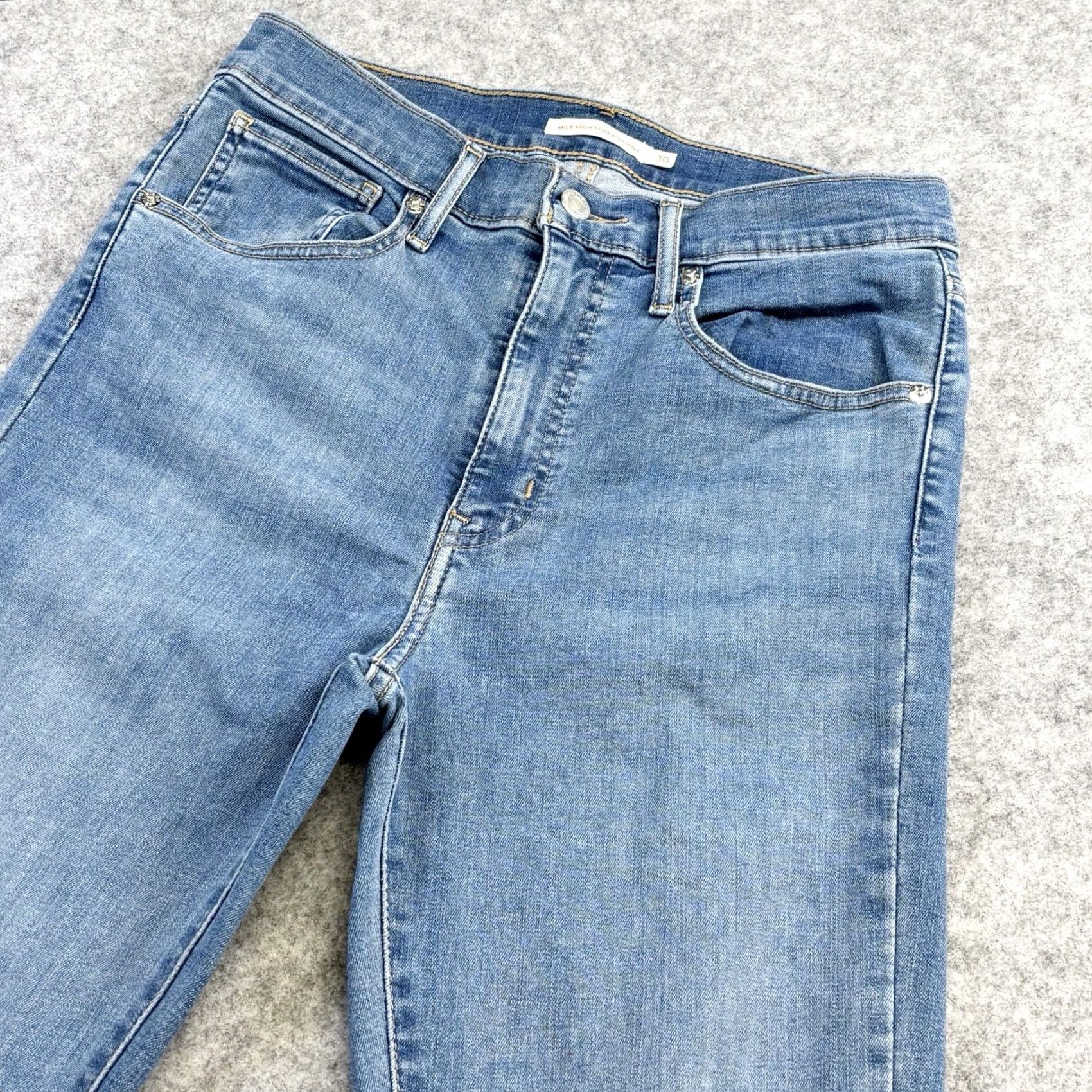 Levi's Levi’S mile high super skinny jeans women'S blue zip fly pants denim classic Size 30" / US 8 / IT 44 - 5 Thumbnail