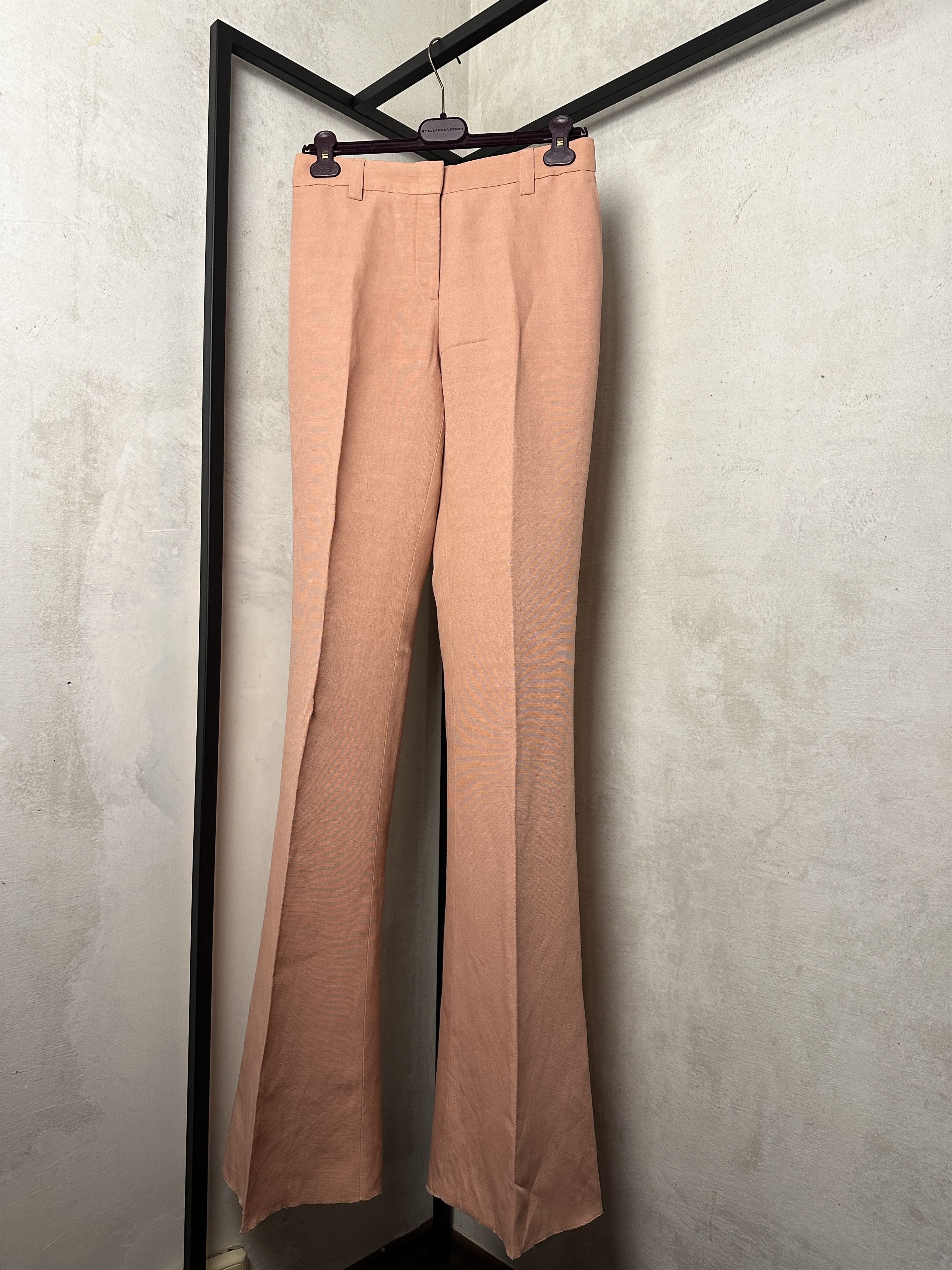 Emilio Pucci Emilio Pucci Pink Blush Linen Blend Flared Trousers Size 27" / US 4 / IT 40 - 2 Thumbnail