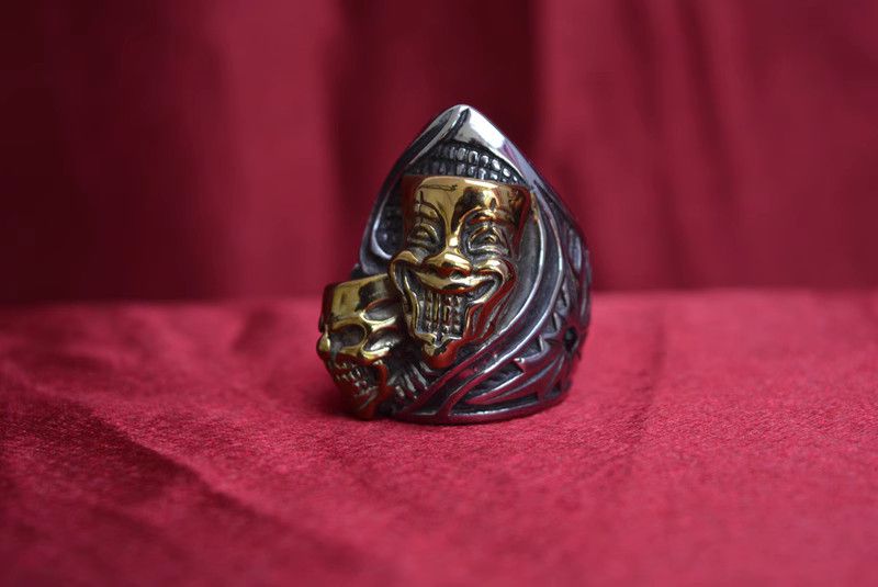 Jewelry Joker Dark Jewelry Rings Open Size Chrome Ring (Size 7-13) Size ONE SIZE - 2 Thumbnail