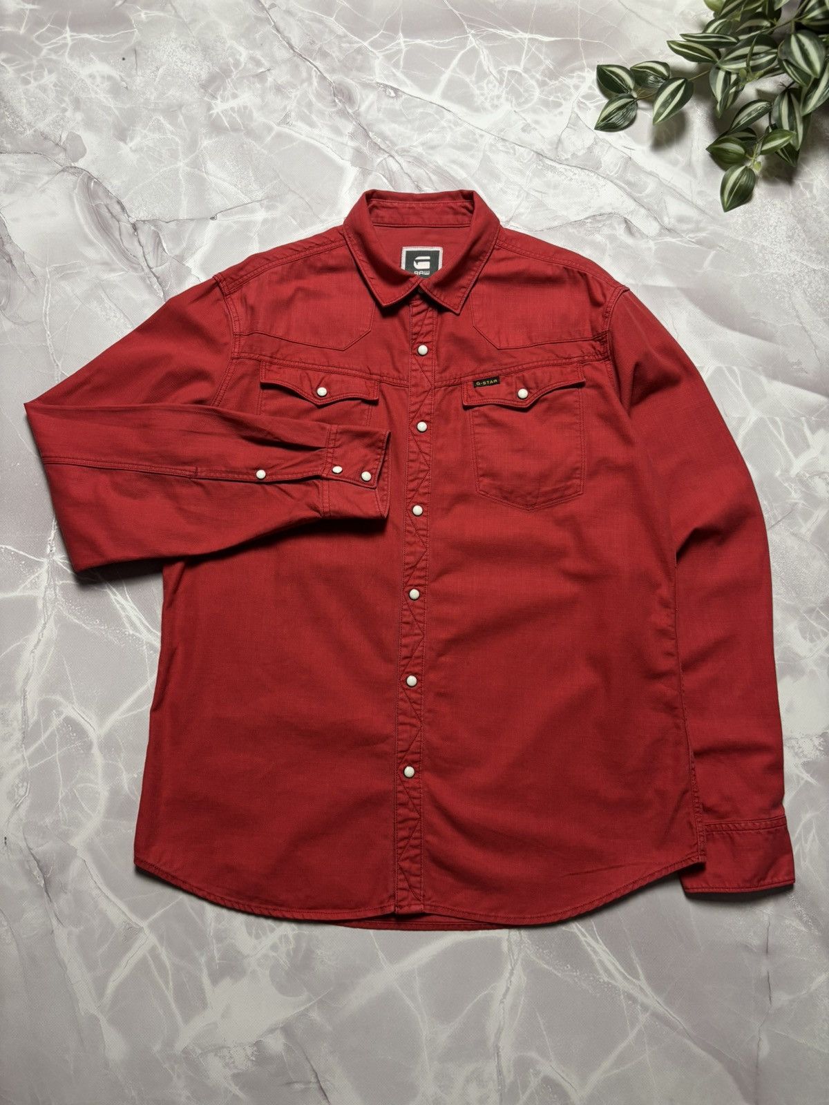 G-Star G-Star Raw Denim Tailor Shirt Pearl Snap Western Mens XL Size US XL / EU 56 / 4 - 1 Thumbnail