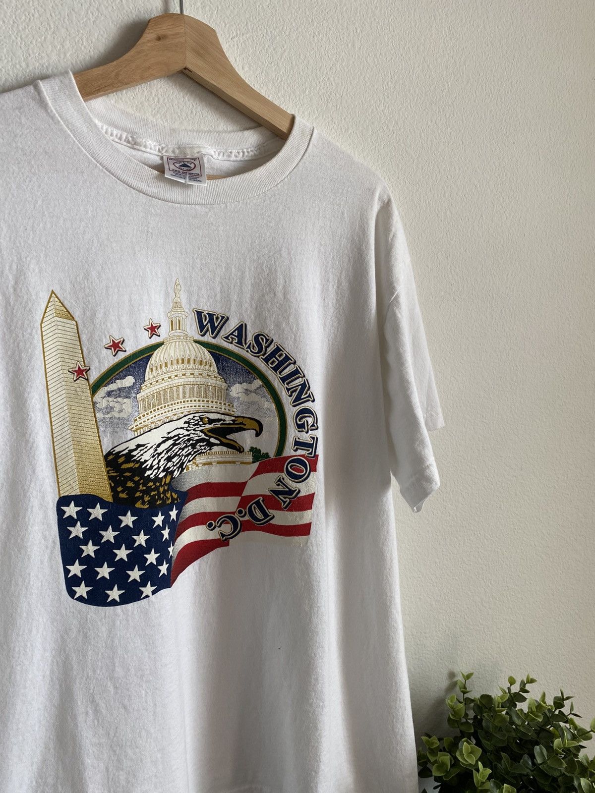 Vintage 00s Washington DC Tee Size US L / EU 52-54 / 3 - 3 Thumbnail