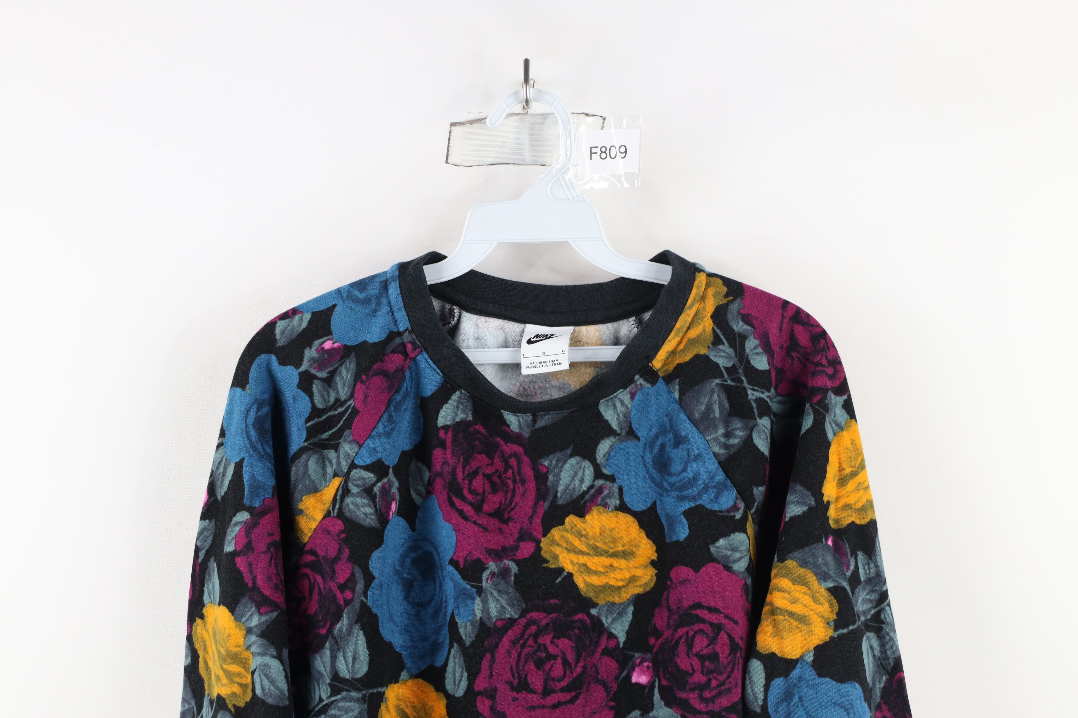 Nike × Vintage Vintage Y2K Nike Flower Floral All Over Print Sweatshirt Size L / US 10 / IT 46 - 2 Thumbnail