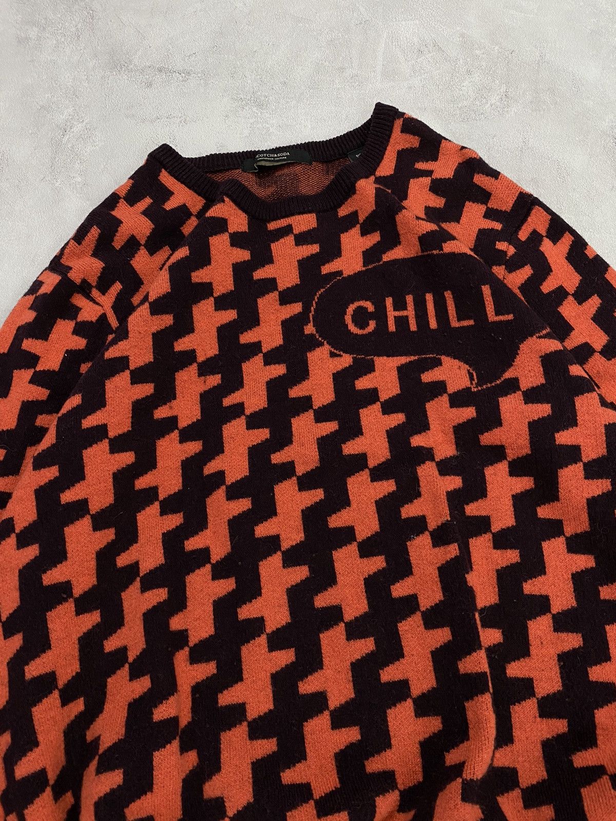 Scotch & Soda 🧶 Vintage Knit Sweater Scotch Soda Amsterdam Couture CHILL Size US XL / EU 56 / 4 - 2 Thumbnail