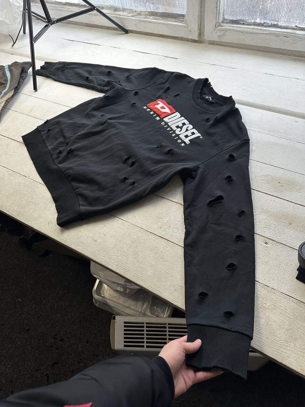 Diesel 🚨DIESEL HYPE DENIM DIVISION BIG LOGO BOXY FIT DISTRESS Size US L / EU 52-54 / 3 - 2 Thumbnail