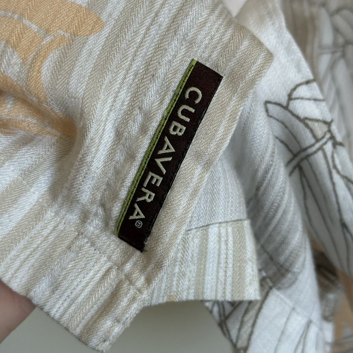 Cubavera Cubavera Men’s Large Shirt Bamboo Palm Print 100% Viscose Size US L / EU 52-54 / 3 - 9 Thumbnail