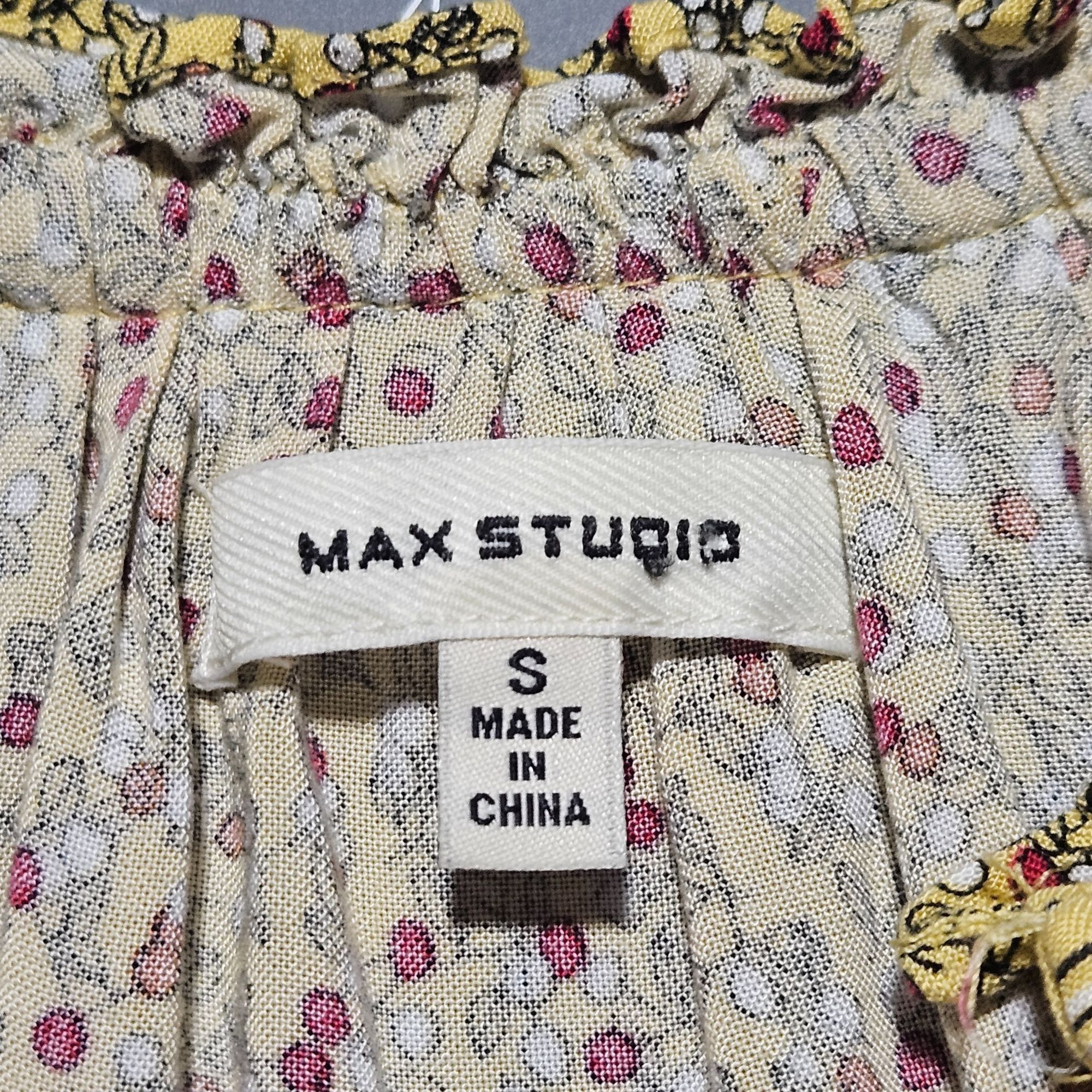 Other Max Studio Yellow Floral Peasant Blouse Small Boho Cottageco Size S / US 4 / IT 40 - 4 Thumbnail