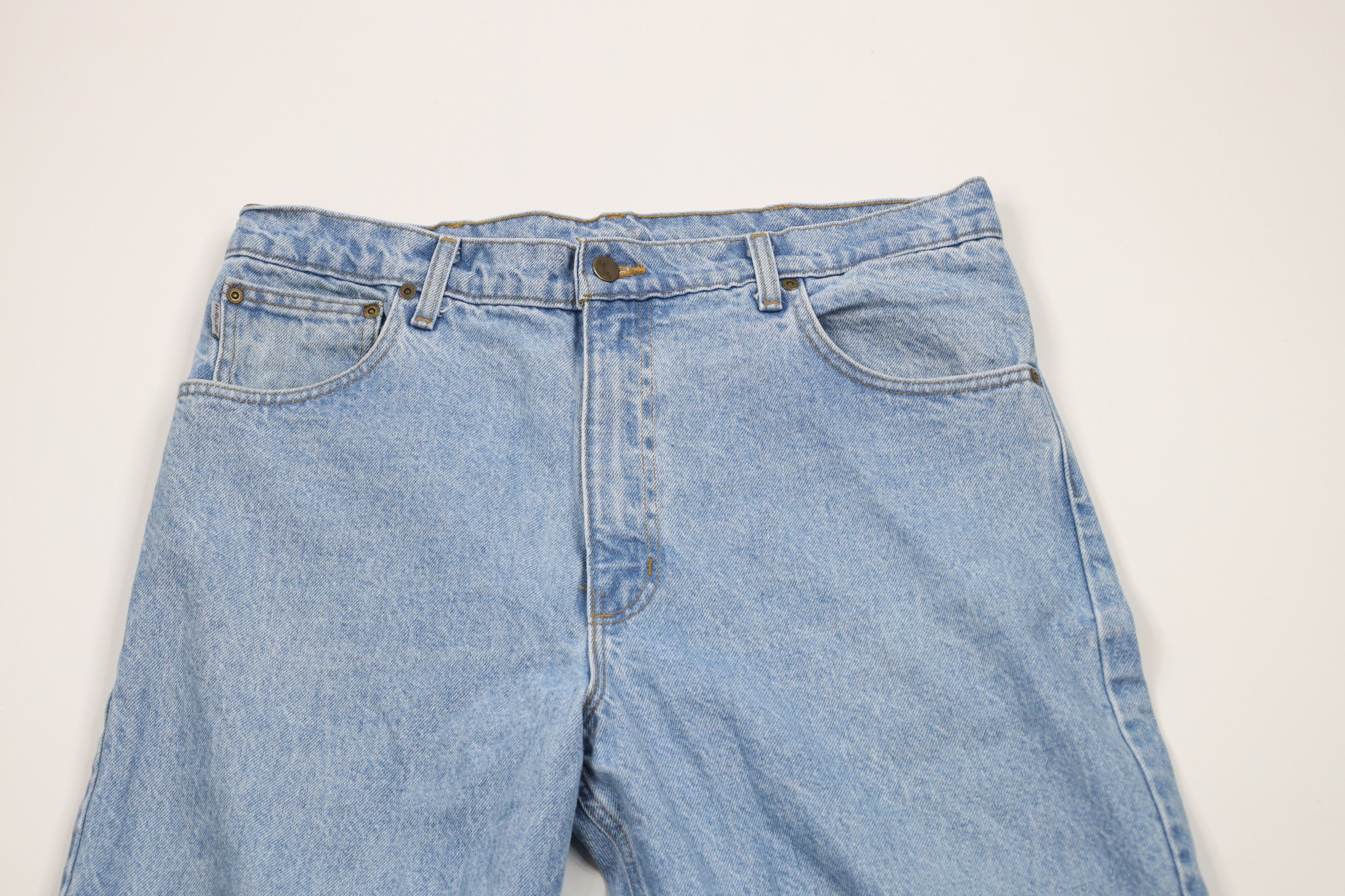 Carhartt × Vintage Vintage 90s Carhartt Spell Out Relaxed Fit Denim Jeans USA Size US 34 / EU 50 - 2 Thumbnail