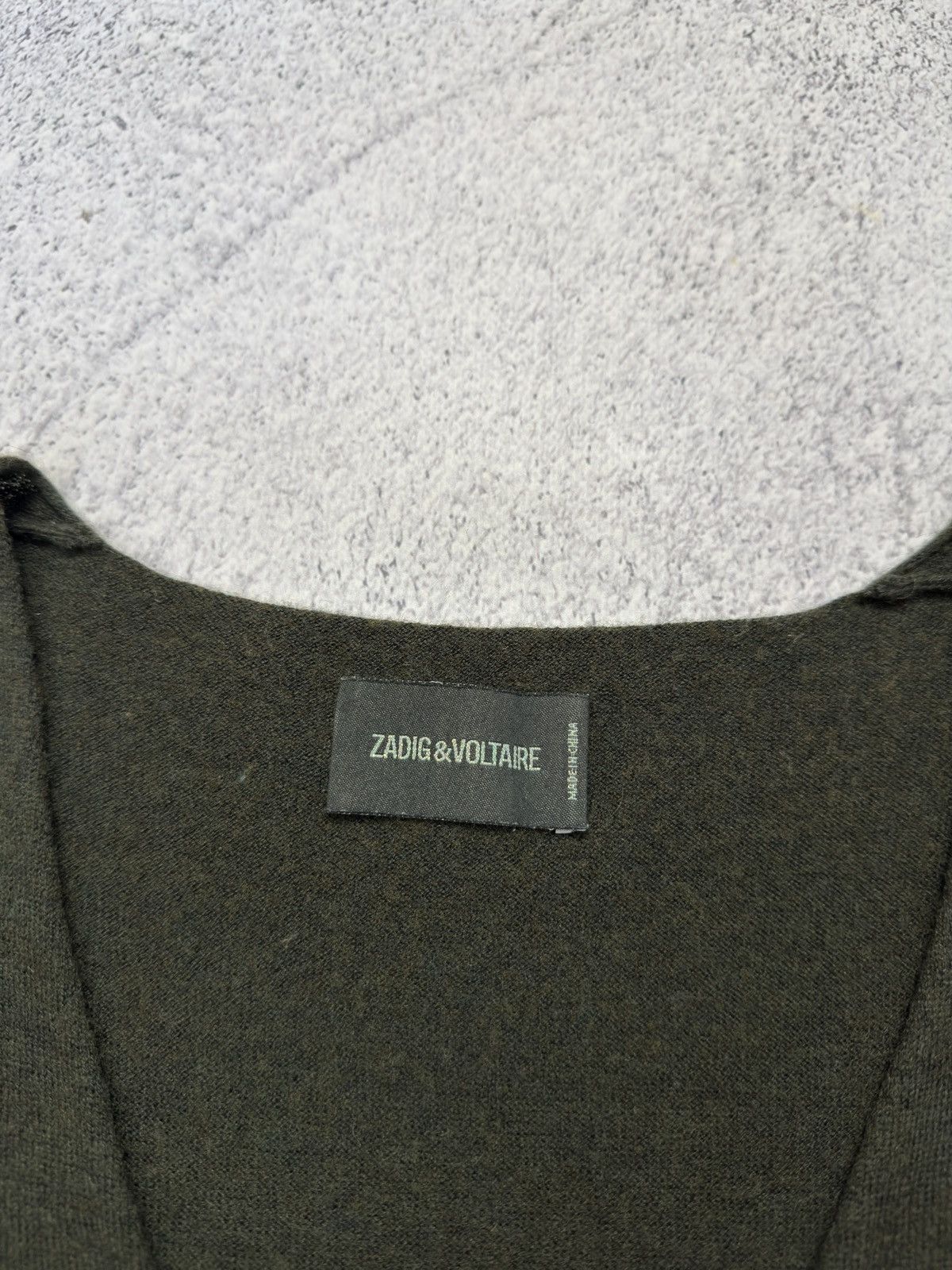 Zadig & Voltaire Zadig & Voltaire Nosfa Patch Cashmere Blend V-Neck Sweater Size M / US 6-8 / IT 42-44 - 8 Thumbnail